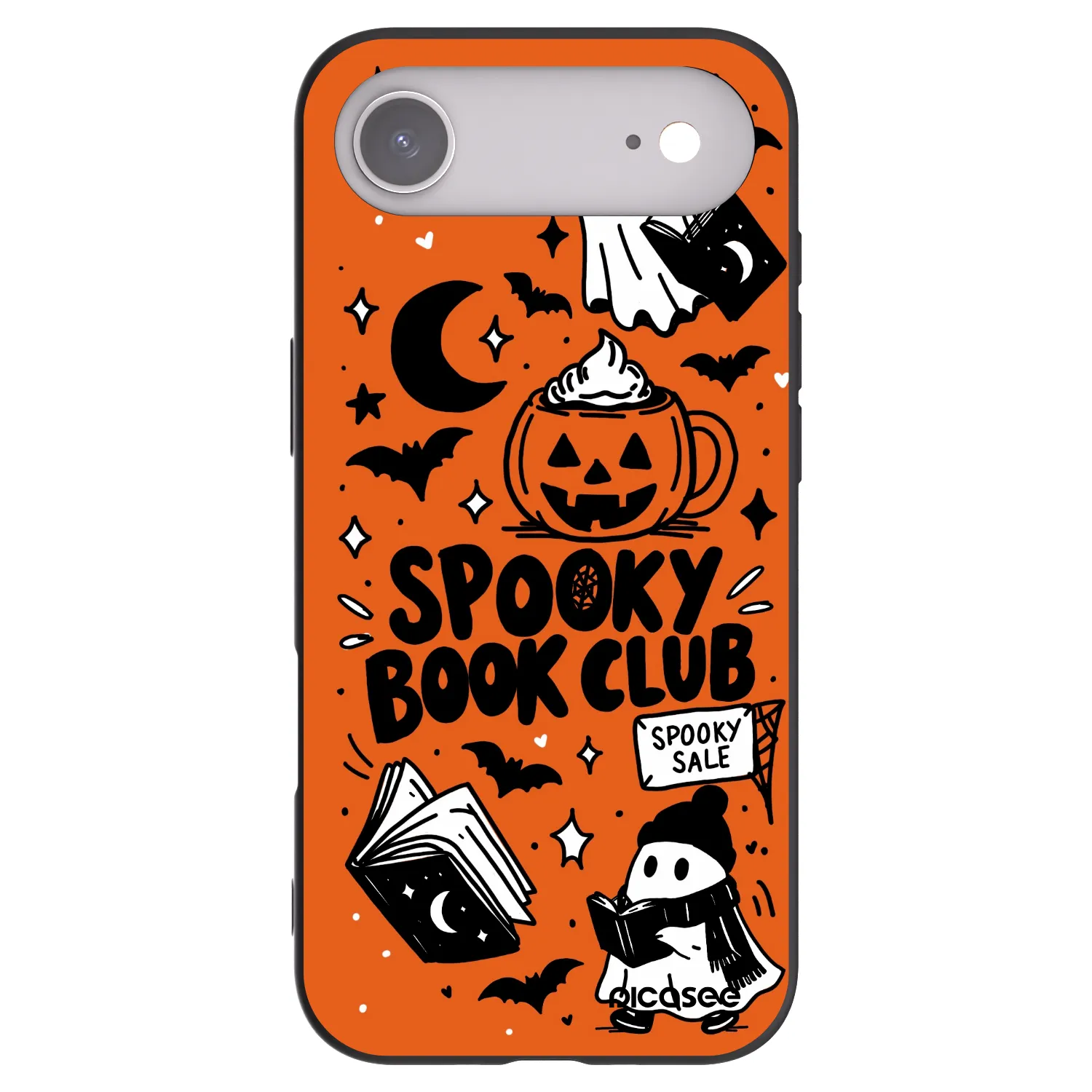 Picasee silikonski črni ovitek za Apple iPhone Air - Spooky book club