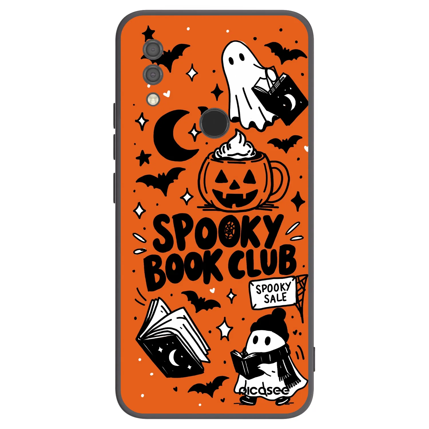 Picasee silikonski črni ovitek za Xiaomi Redmi 7 - Spooky book club