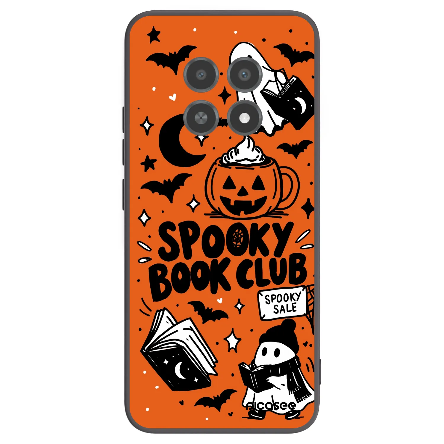 Picasee silikonski črni ovitek za Realme 12X - Spooky book club