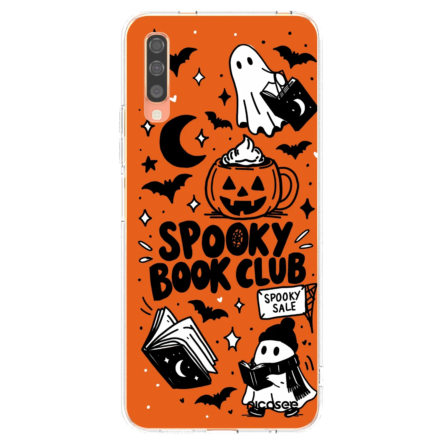 Picasee silikonski prozorni ovitek za Samsung Galaxy A70 A705F - Spooky book club