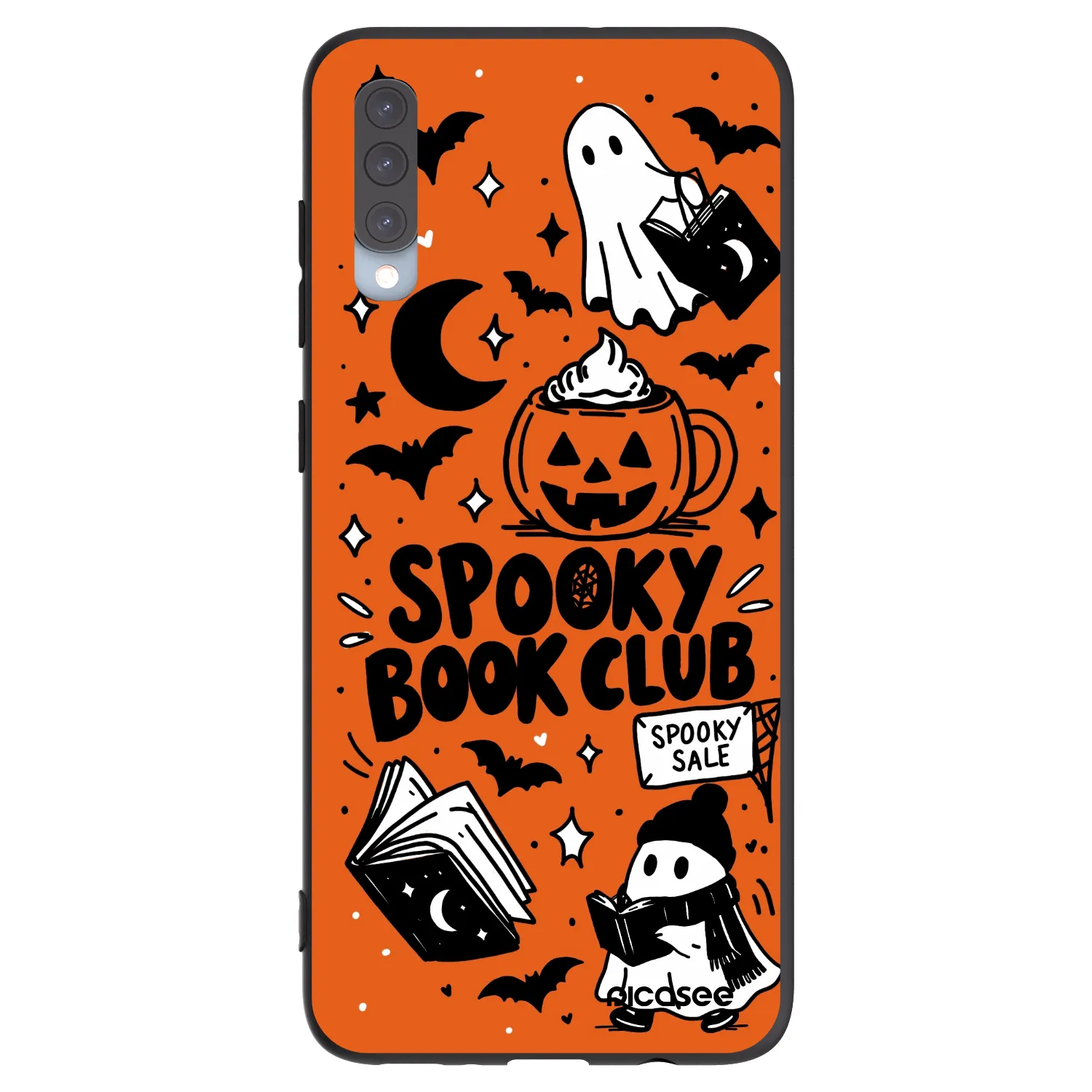 Picasee silikonski črni ovitek za Samsung Galaxy A70 A705F - Spooky book club