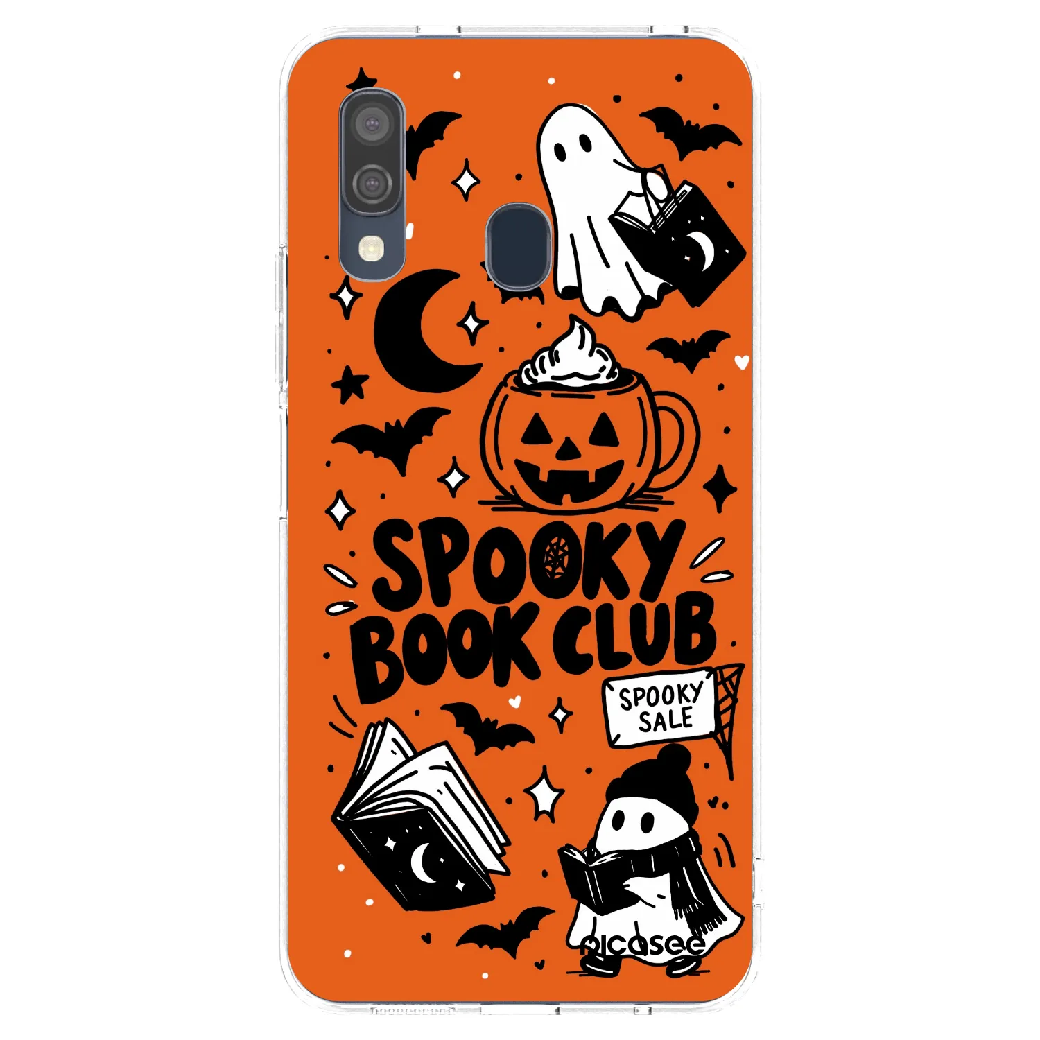 Picasee silikonski prozorni ovitek za Samsung Galaxy A40 A405F - Spooky book club