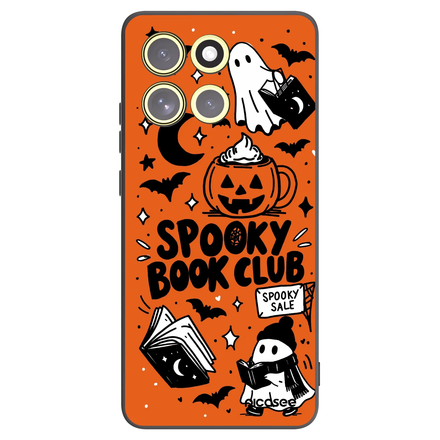 Picasee silikonski črni ovitek za Motorola Moto G86 5G - Spooky book club