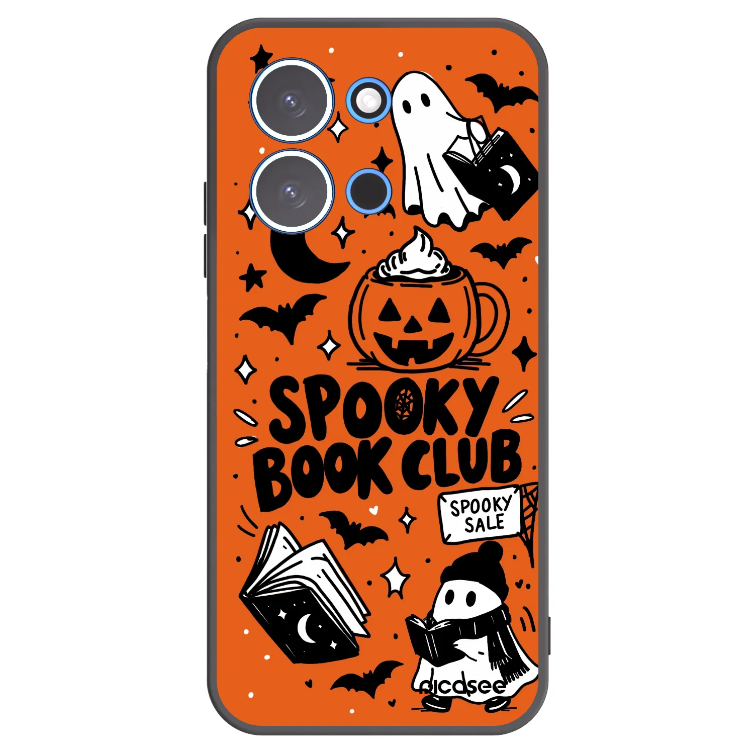 Picasee silikonski črni ovitek za Xiaomi Redmi 15C 4G - Spooky book club