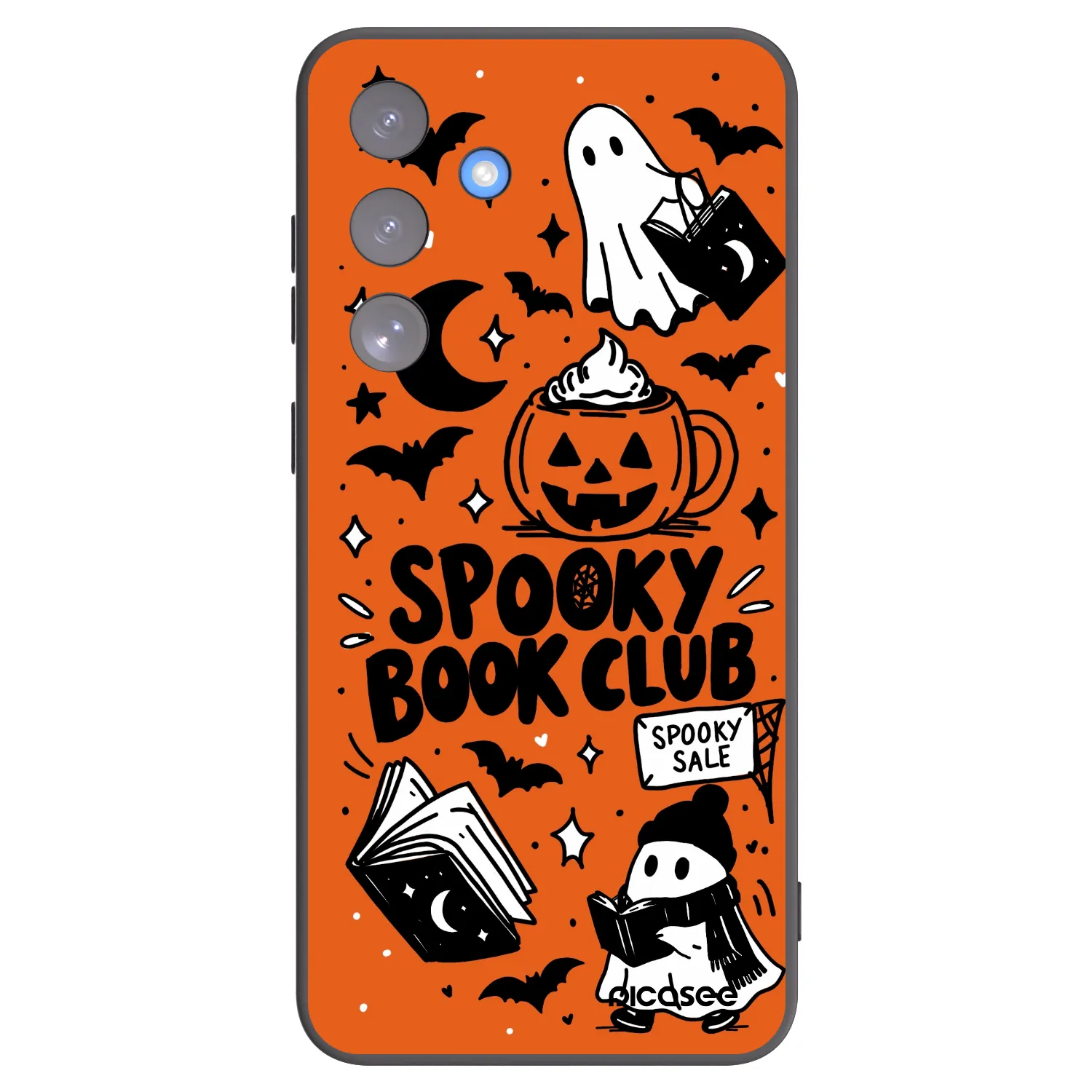 Picasee silikonski črni ovitek za Samsung Galaxy S25 FE 5G - Spooky book club