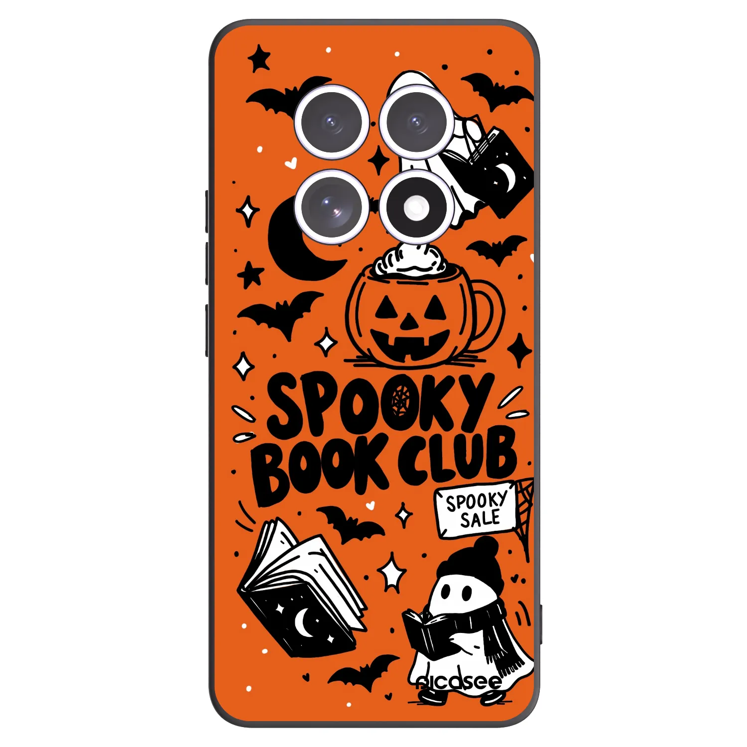 Picasee silikonski črni ovitek za Xiaomi Redmi Note 15 4G - Spooky book club