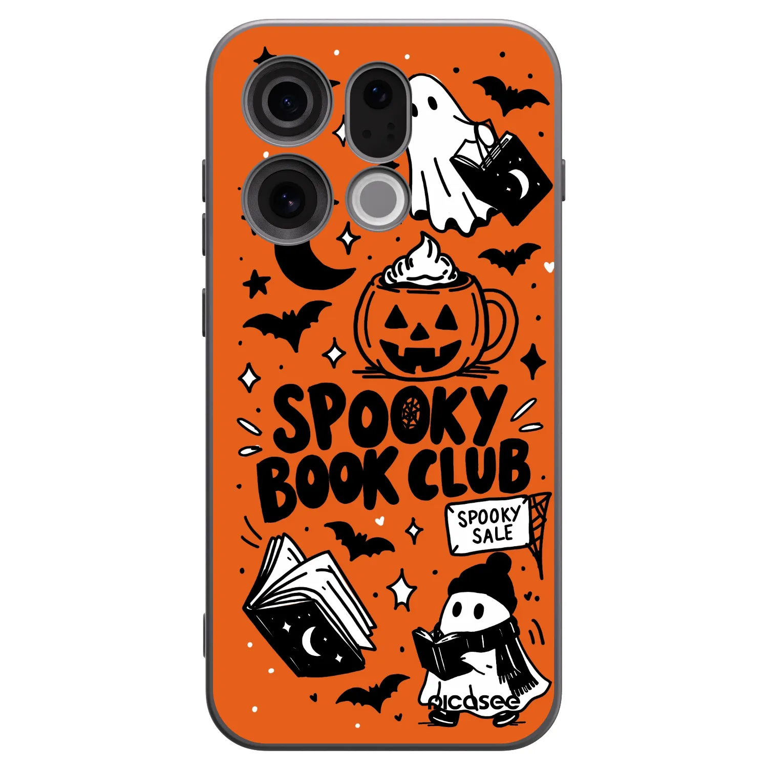 Picasee silikonski črni ovitek za OPPO Find X9 - Spooky book club
