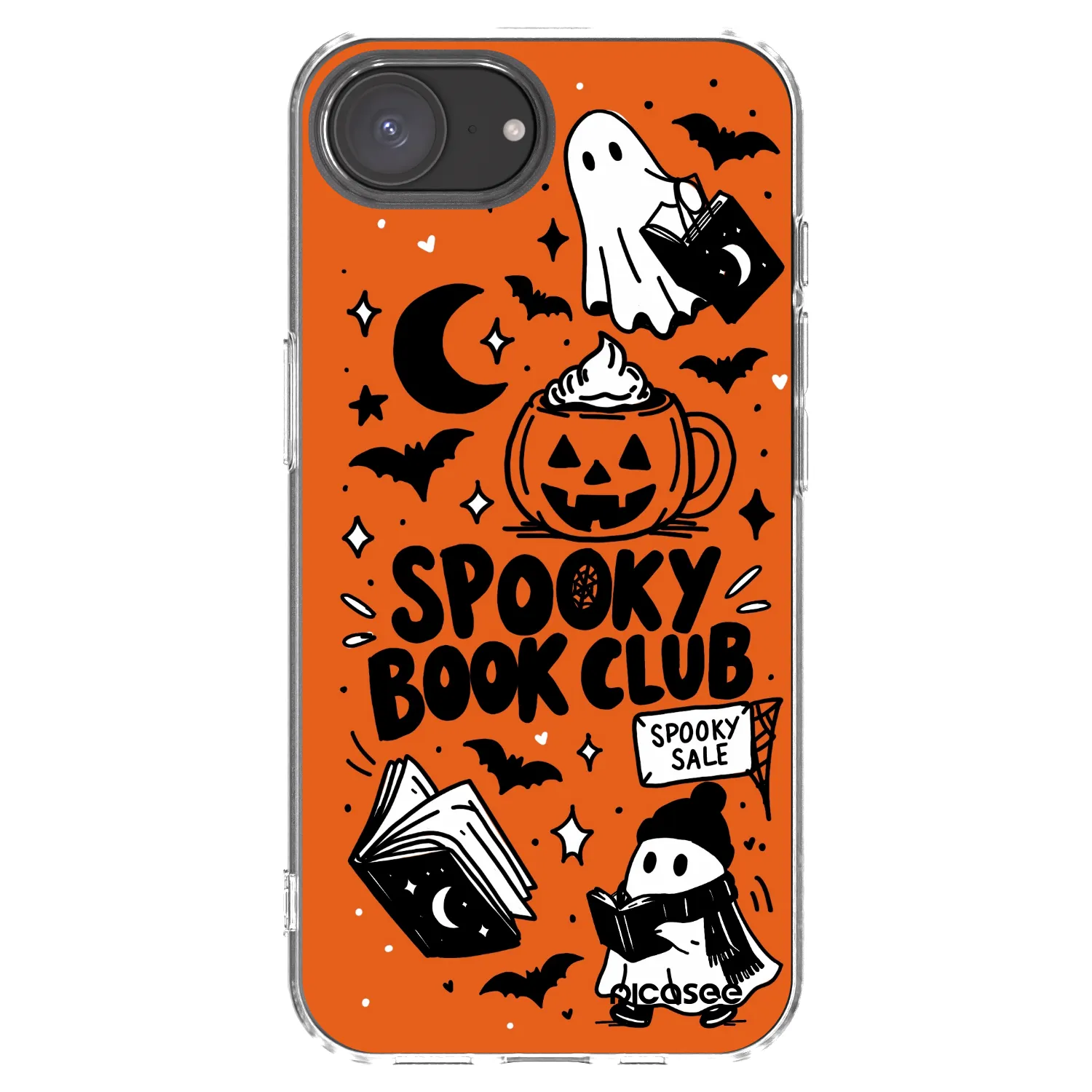 Picasee silikonski prozorni ovitek za Apple iPhone 17e - Spooky book club