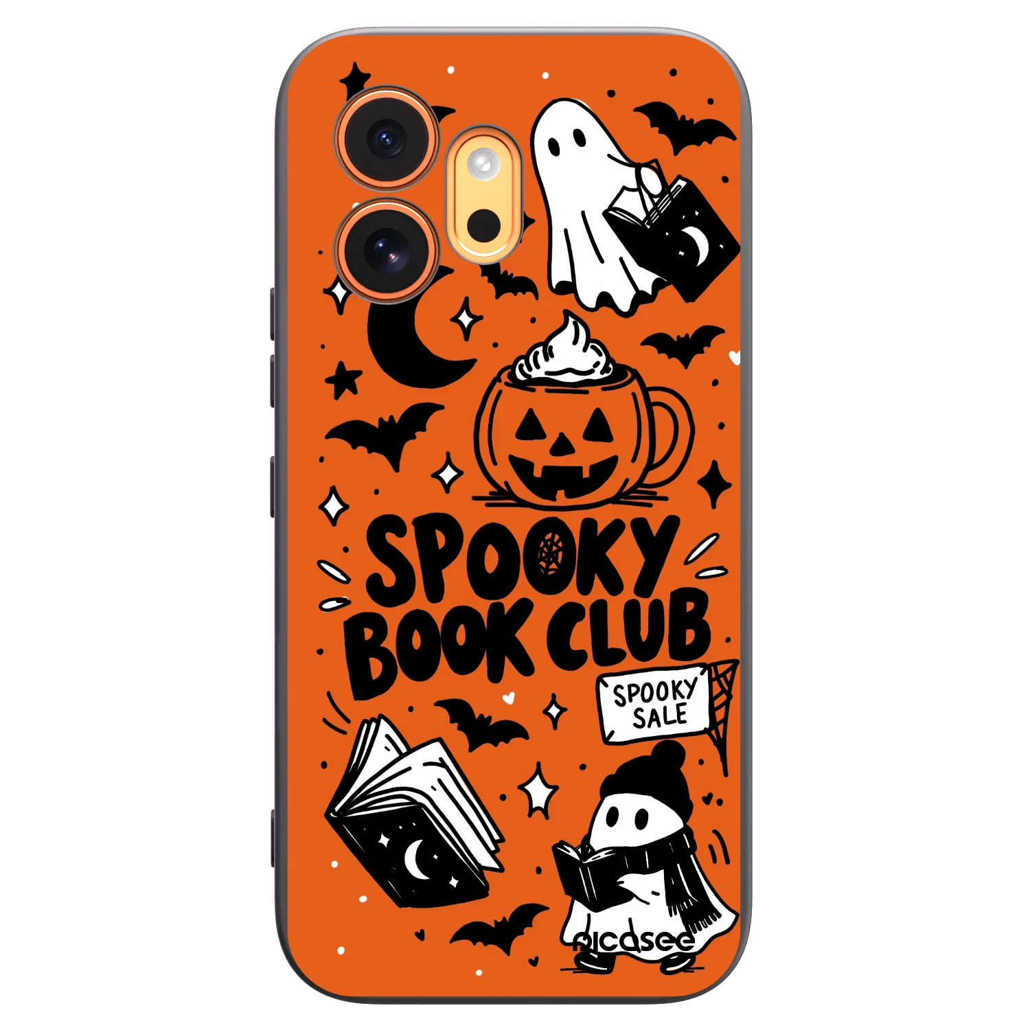 Picasee silikonski črni ovitek za Honor 600 - Spooky book club