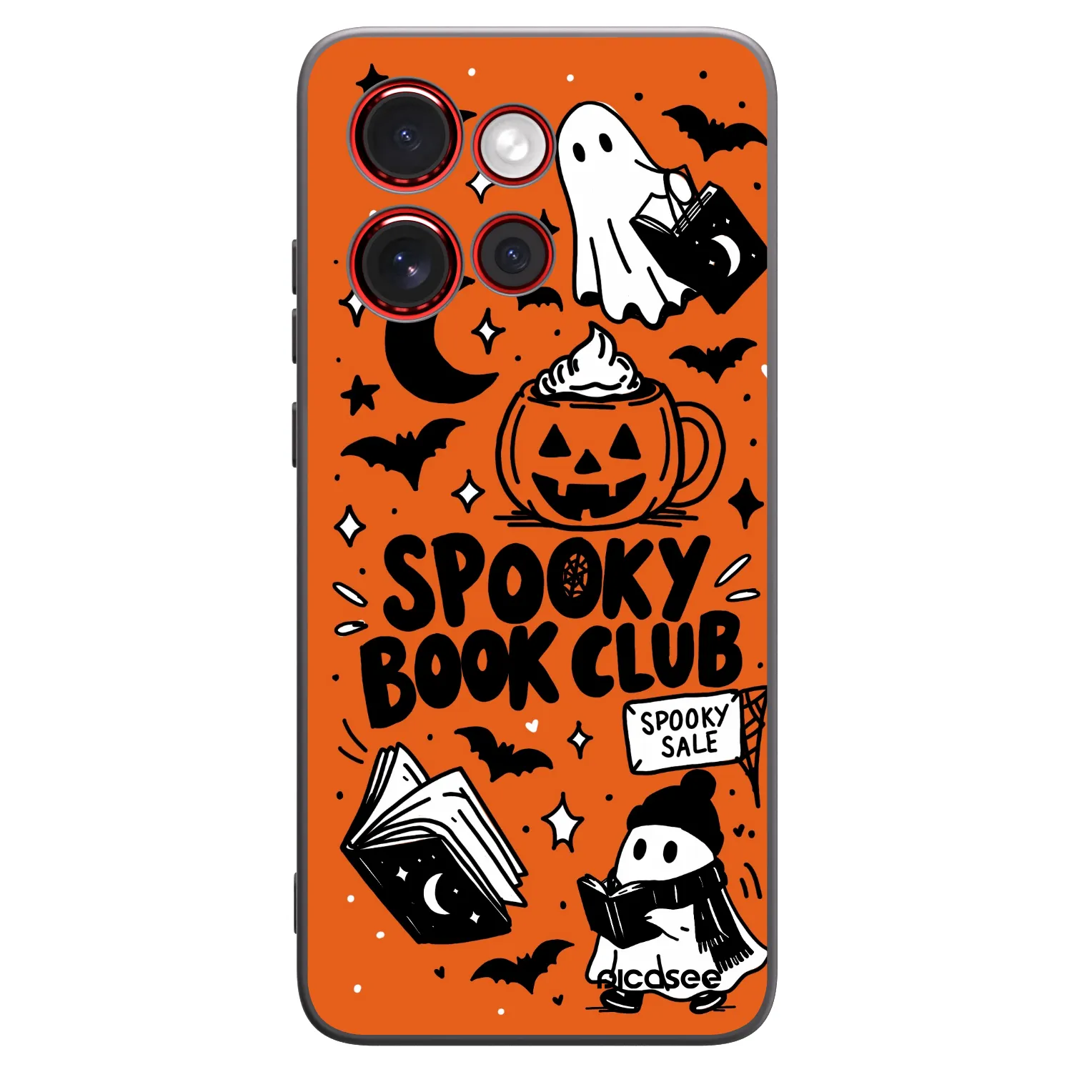 Picasee silikonski črni ovitek za Motorola Edge 60 Neo 5G - Spooky book club