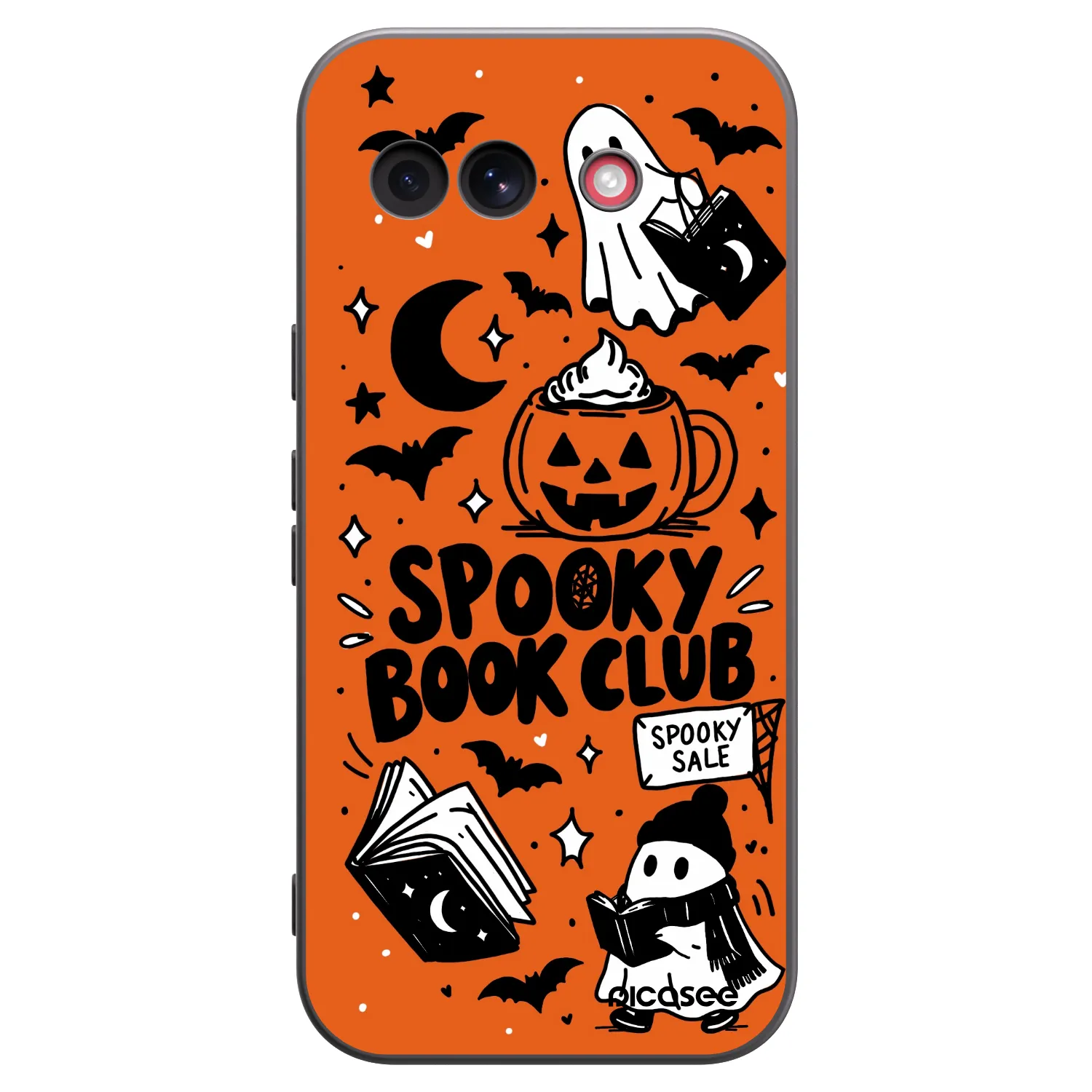 Picasee silikonski črni ovitek za Google Pixel 10a - Spooky book club
