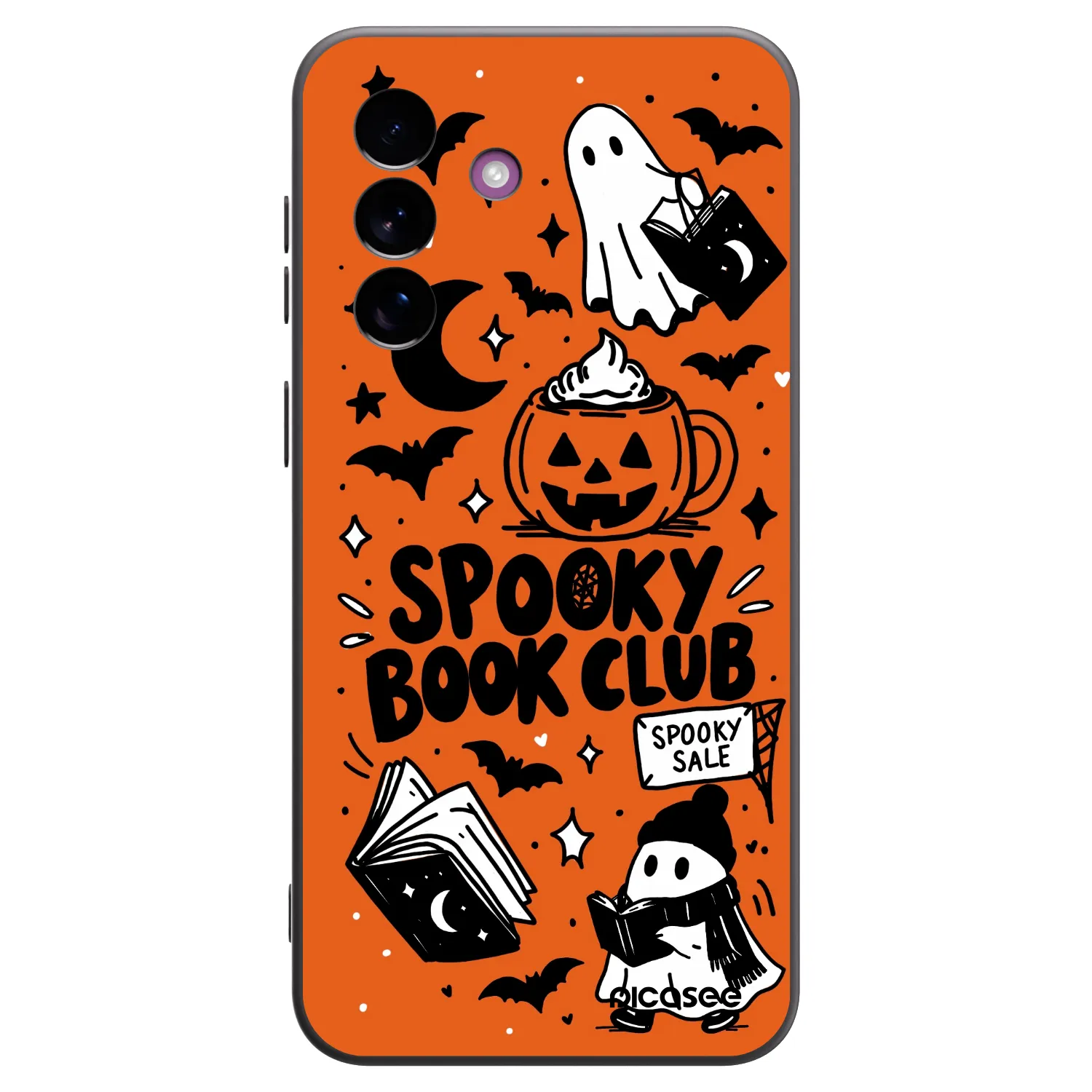 Picasee silikonski črni ovitek za Samsung Galaxy A37 - Spooky book club