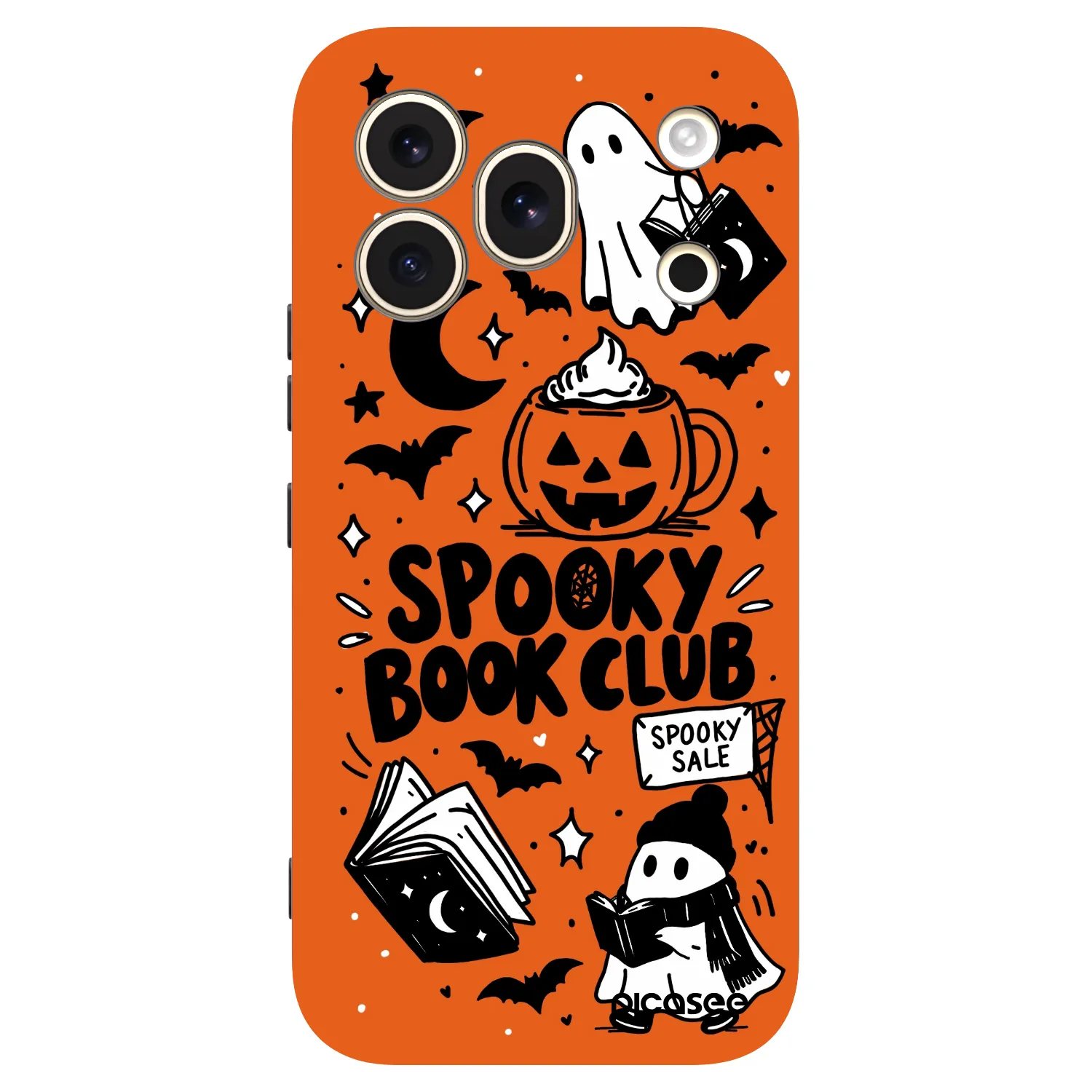 Picasee silikonski črni ovitek za Honor 600 Pro - Spooky book club