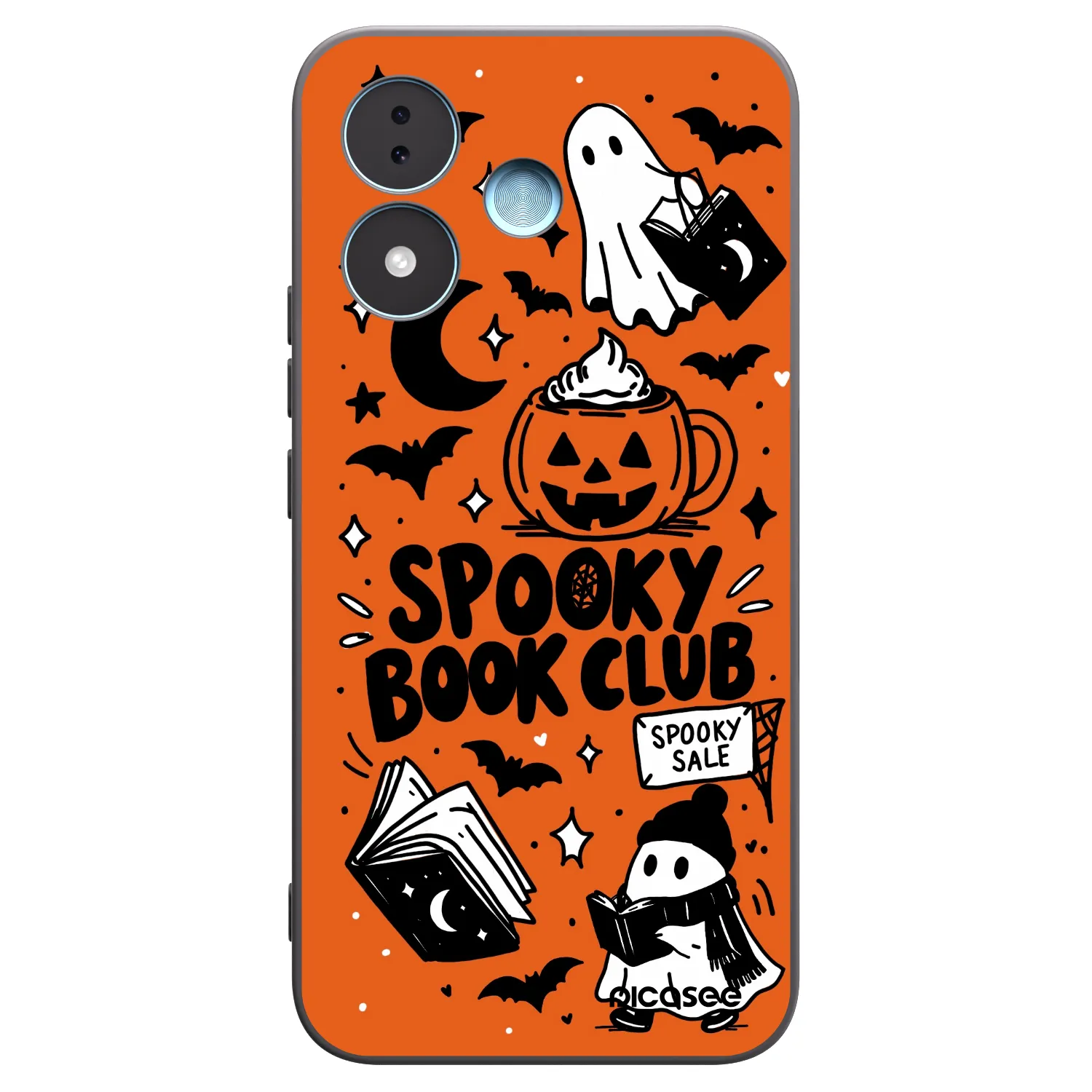 Picasee silikonski črni ovitek za Xiaomi Redmi Note 17 5G - Spooky book club