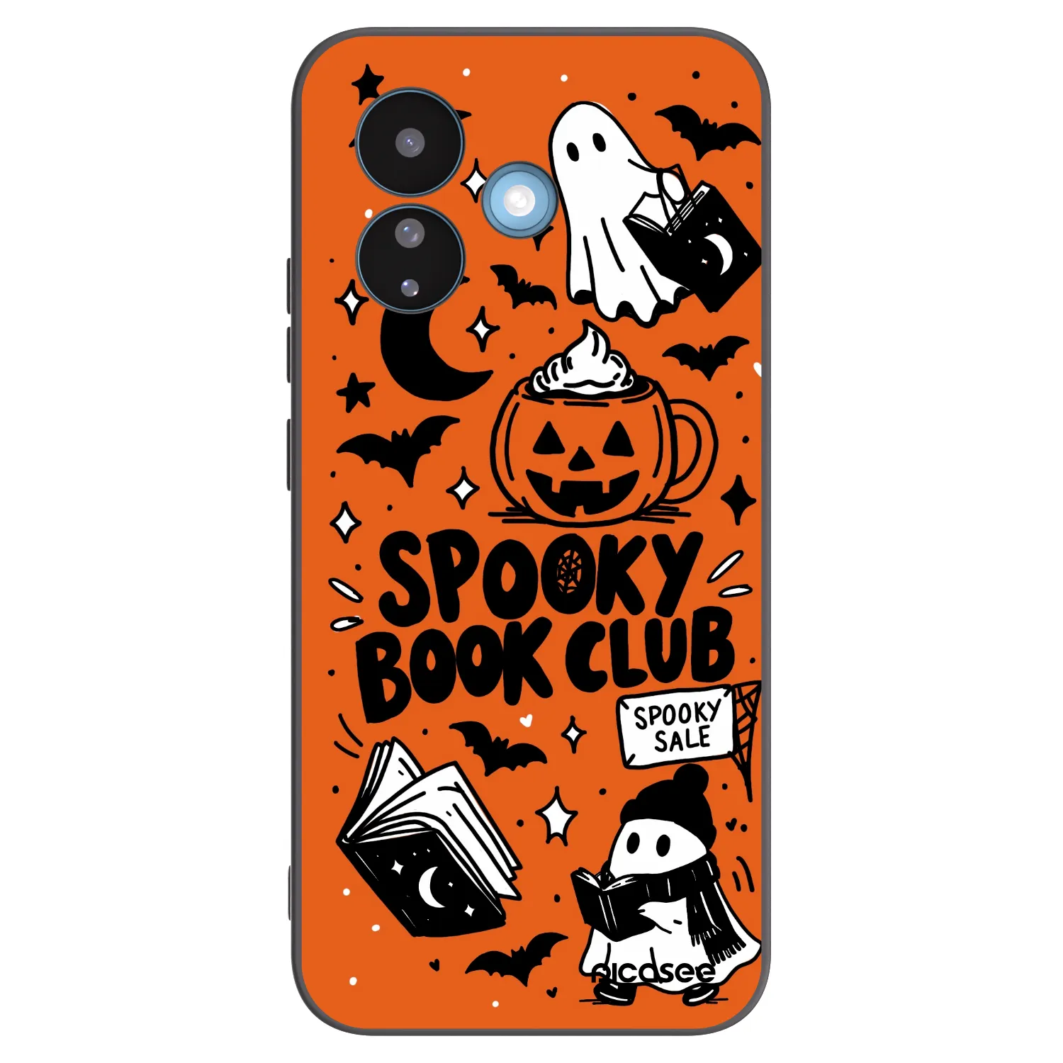 Picasee silikonski črni ovitek za Xiaomi Redmi Note 17 Pro 5G - Spooky book club