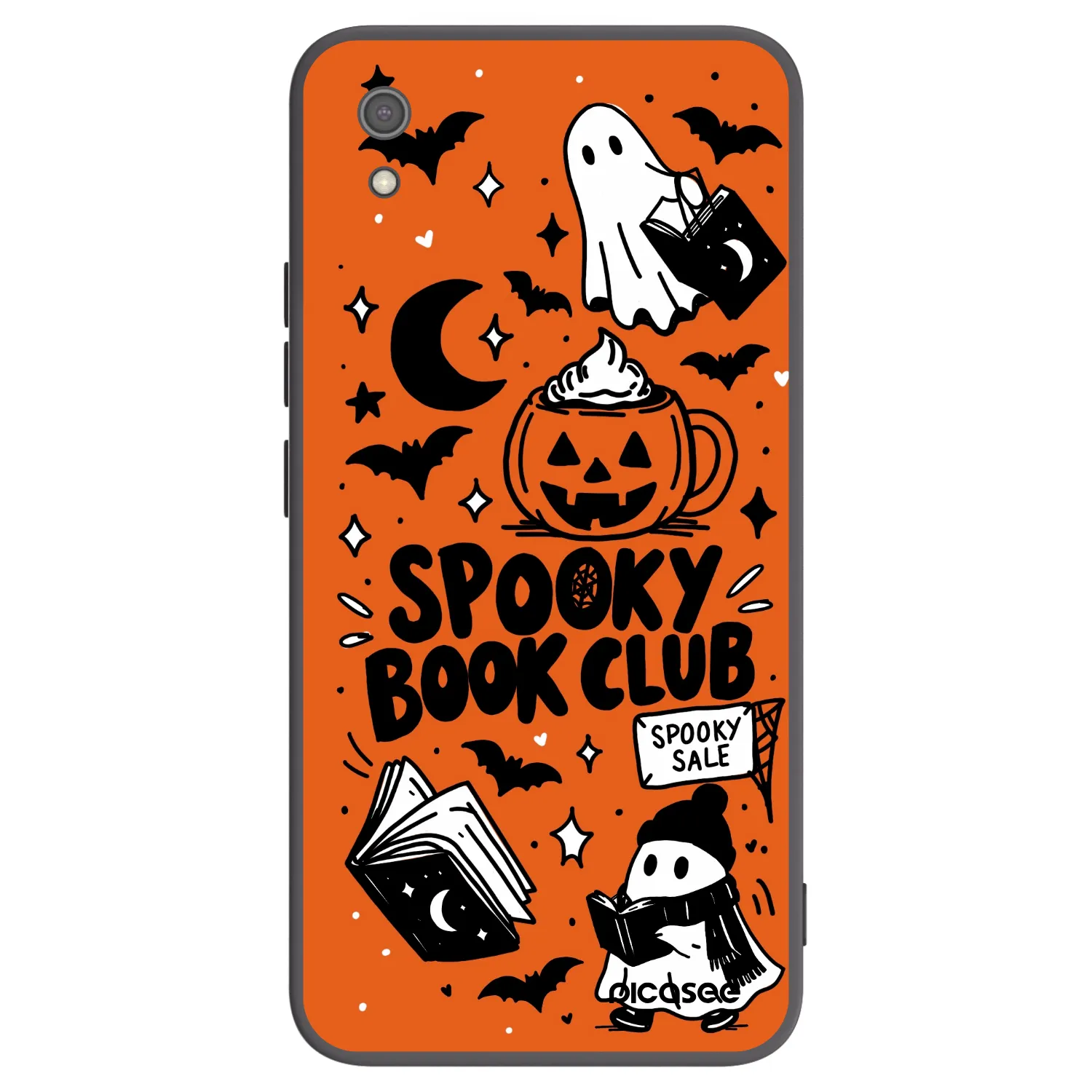 Picasee silikonski črni ovitek za Xiaomi Redmi 7A - Spooky book club