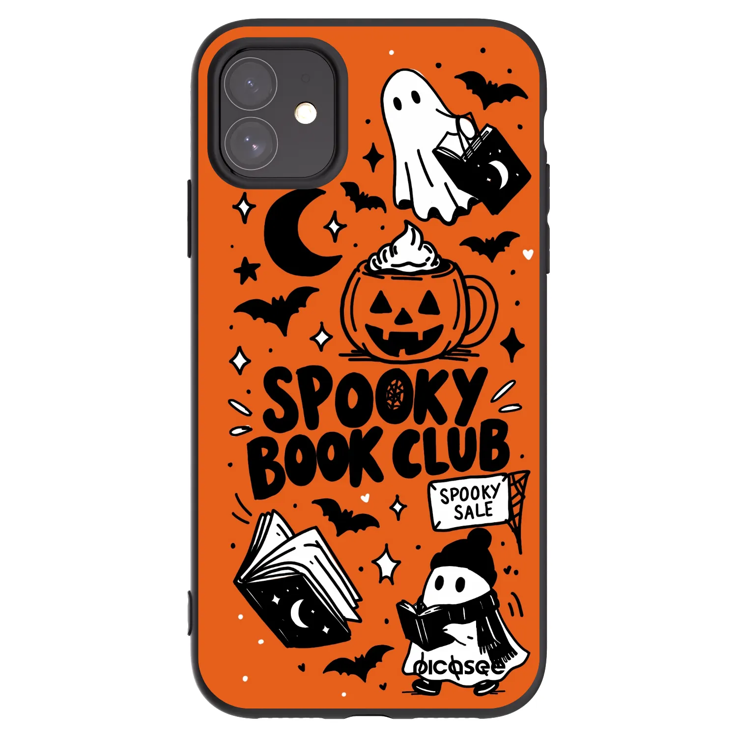 Picasee silikonski črni ovitek za Apple iPhone 11 - Spooky book club