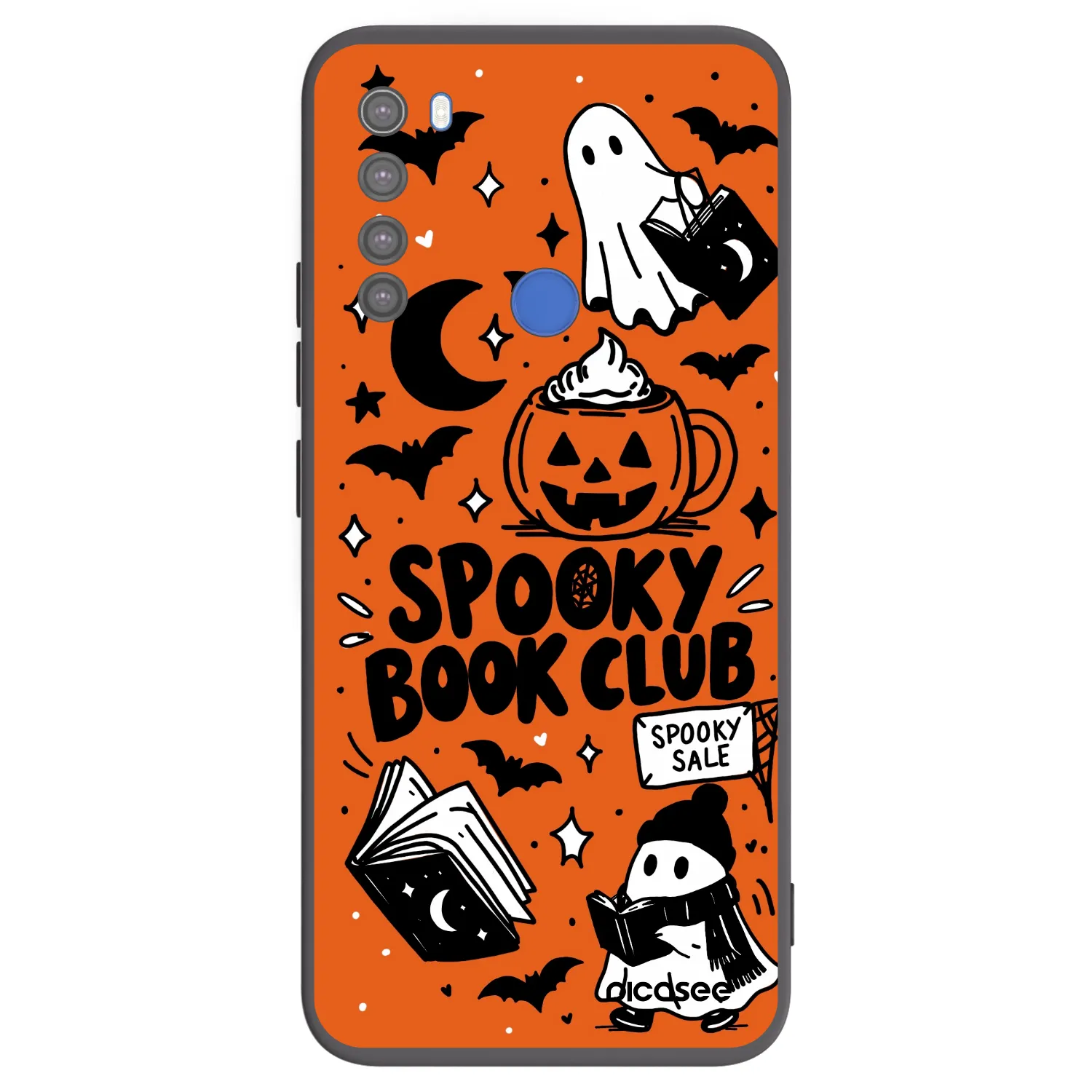 Picasee silikonski črni ovitek za Xiaomi Redmi Note 8T - Spooky book club