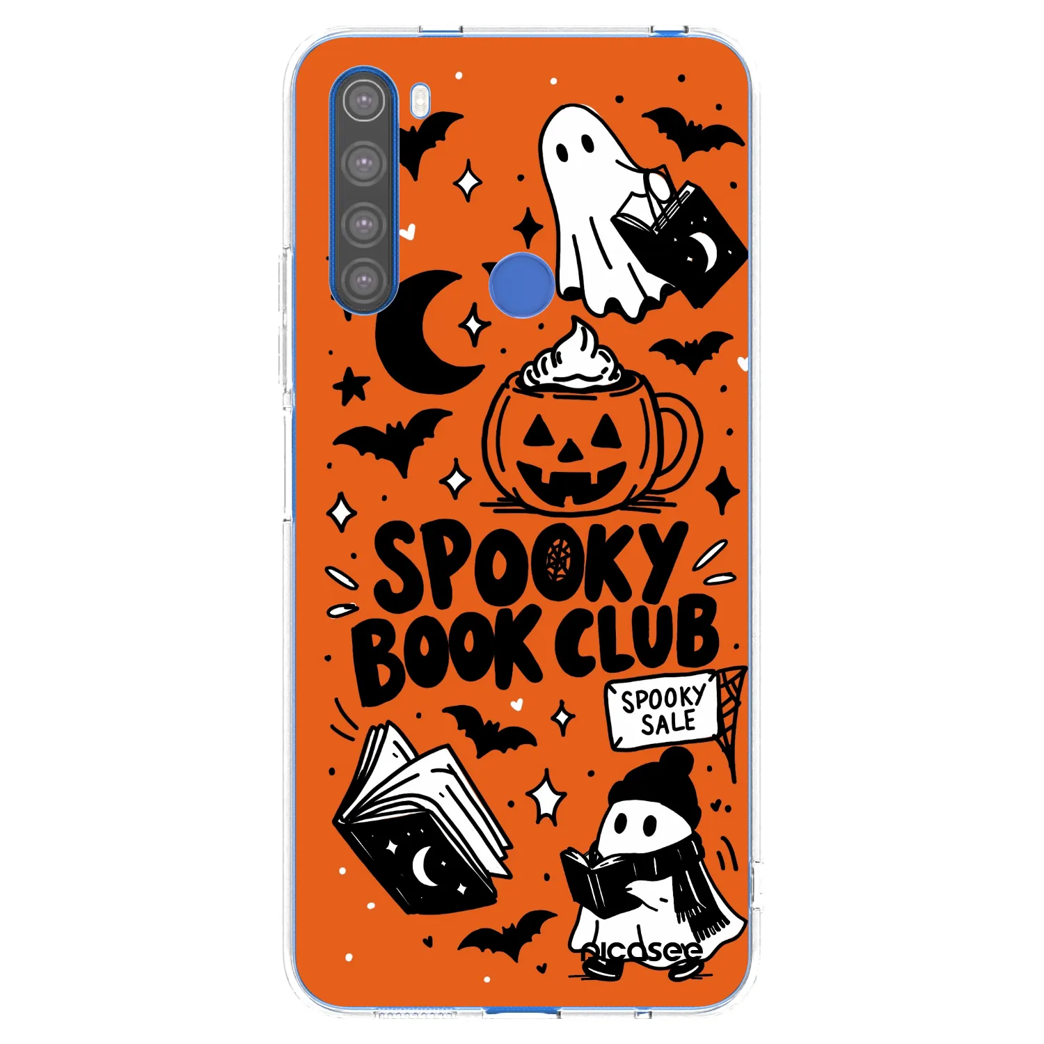 Picasee silikonski prozorni ovitek za Xiaomi Redmi Note 8T - Spooky book club
