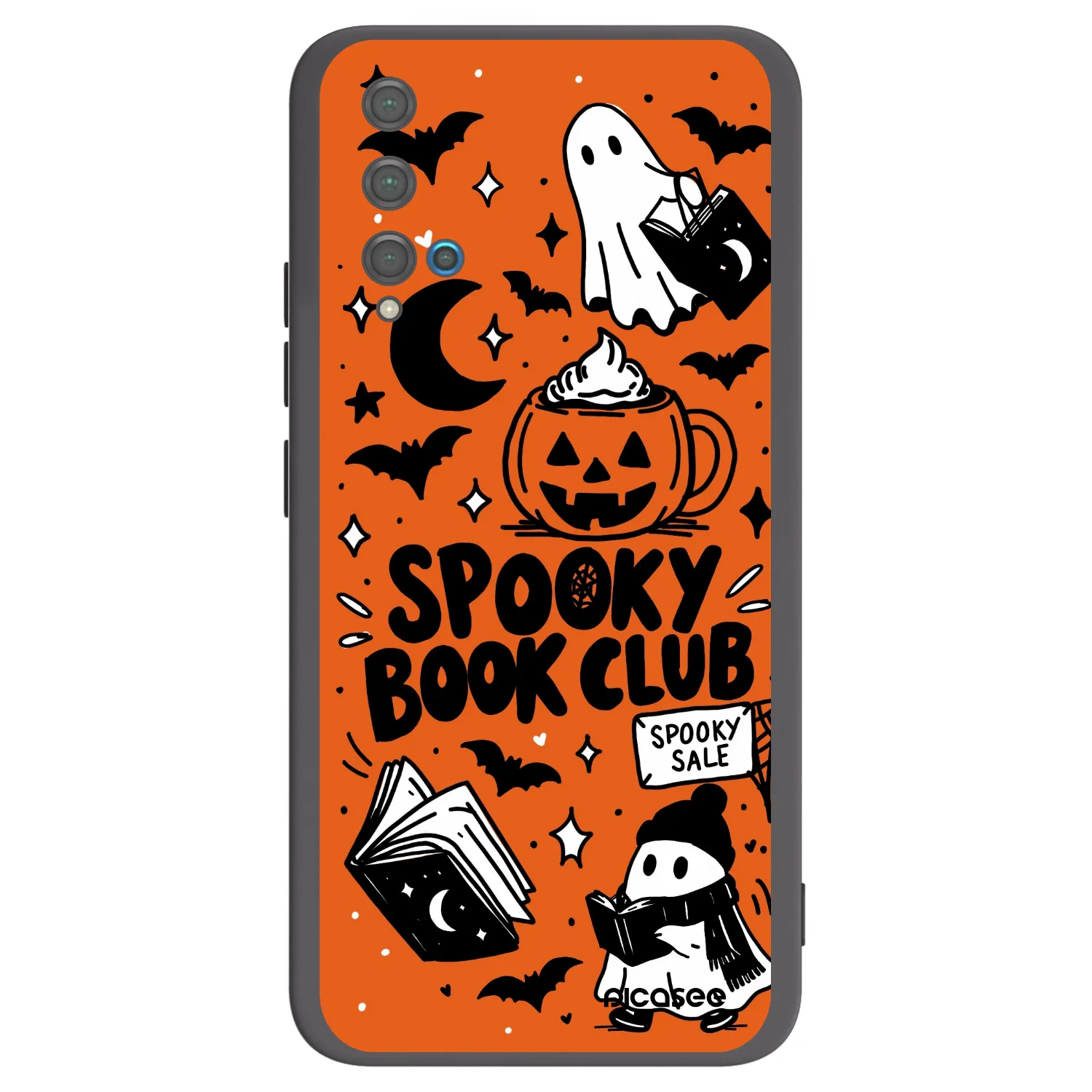 Picasee silikonski črni ovitek za Huawei Nova 5T - Spooky book club