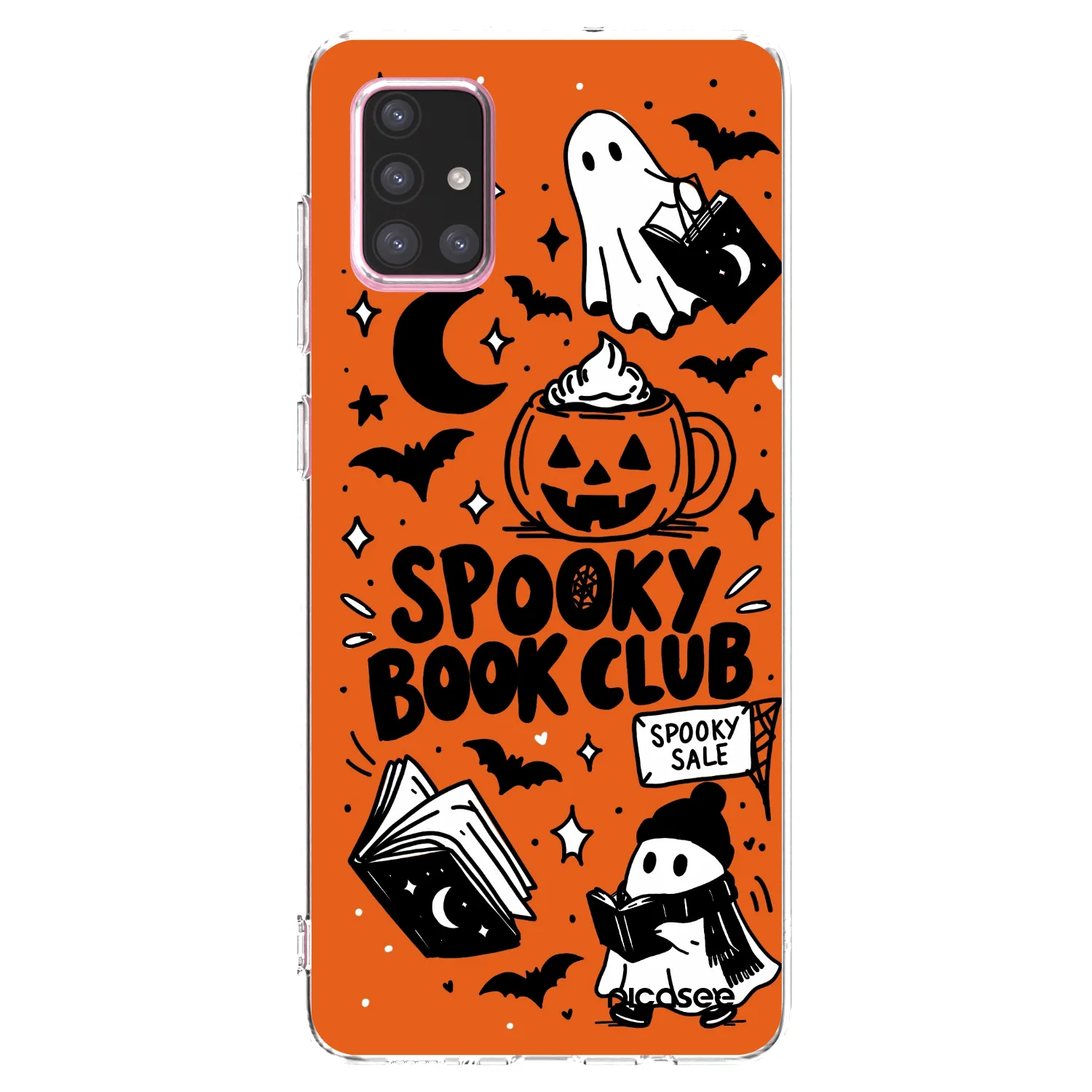 Picasee silikonski prozorni ovitek za Samsung Galaxy A71 A715F - Spooky book club