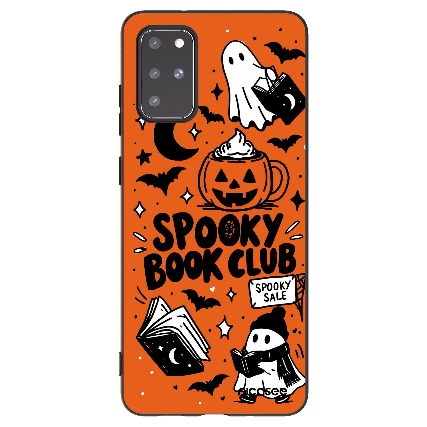 Picasee silikonski črni ovitek za Samsung Galaxy S20+ G985F - Spooky book club