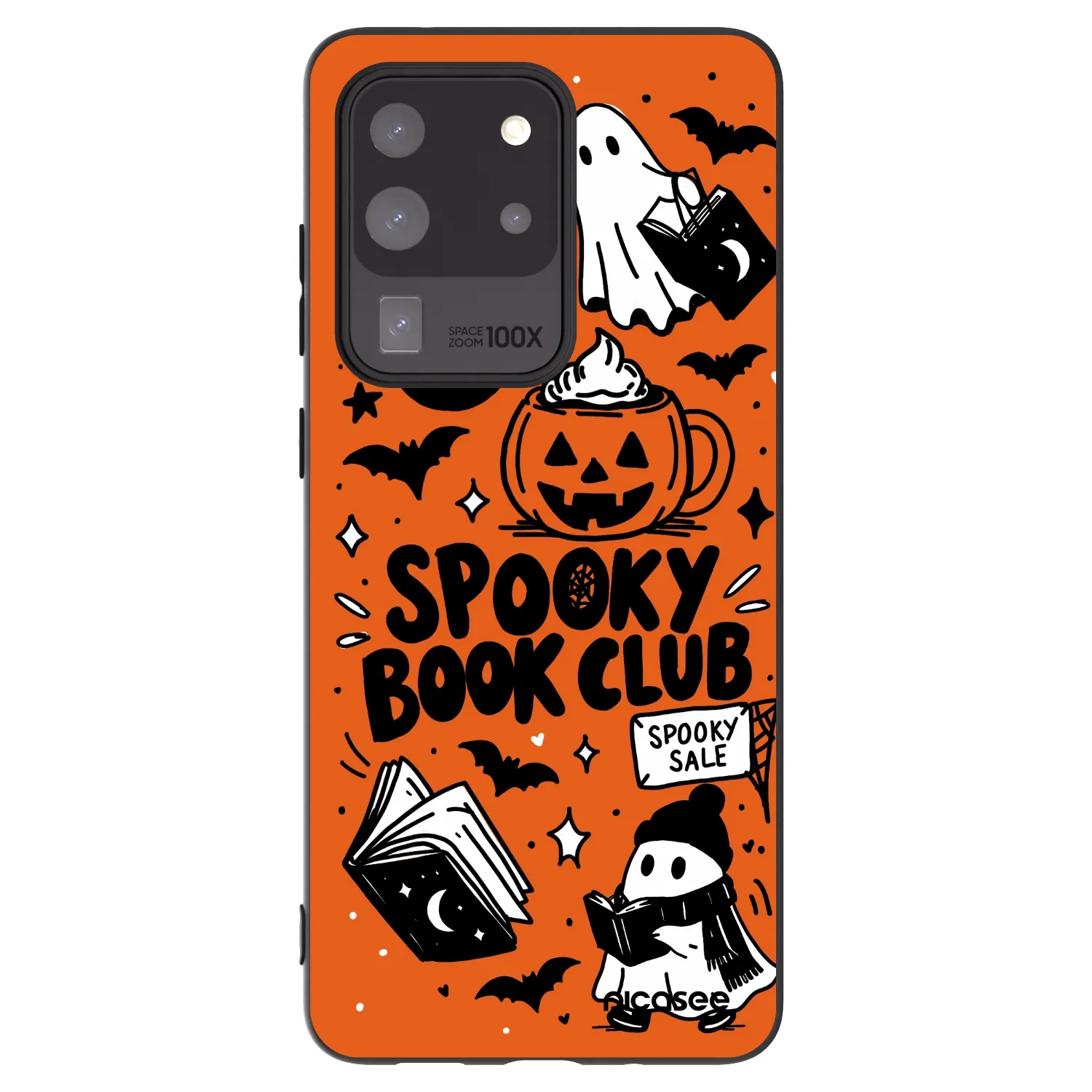 Picasee silikonski črni ovitek za Samsung Galaxy S20 Ultra 5G G988F - Spooky book club