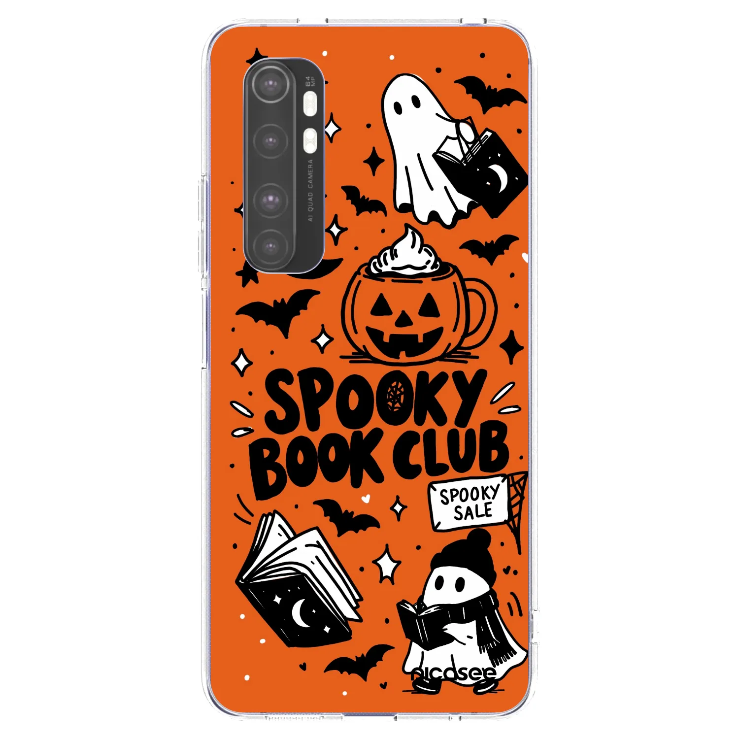 Picasee silikonski prozorni ovitek za Xiaomi Mi Note 10 Lite - Spooky book club