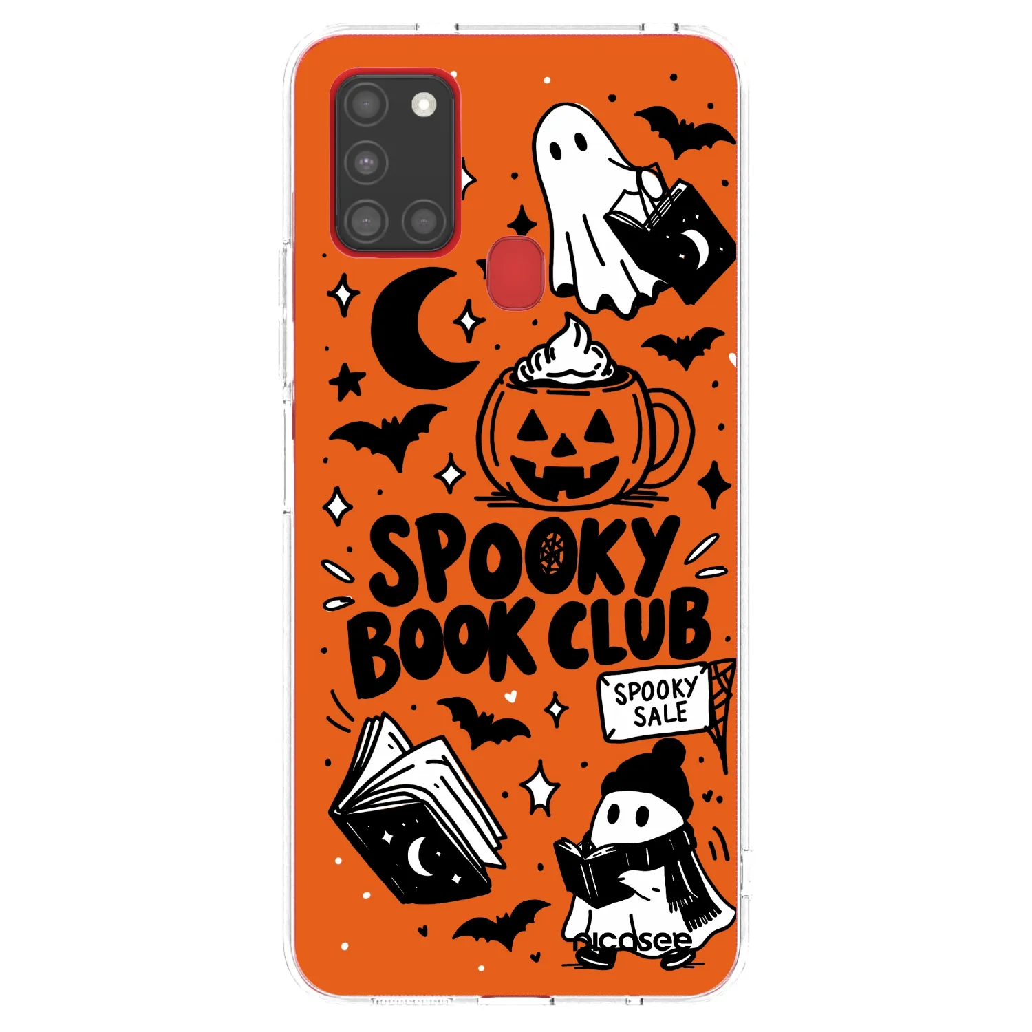 Picasee silikonski prozorni ovitek za Samsung Galaxy A21s - Spooky book club