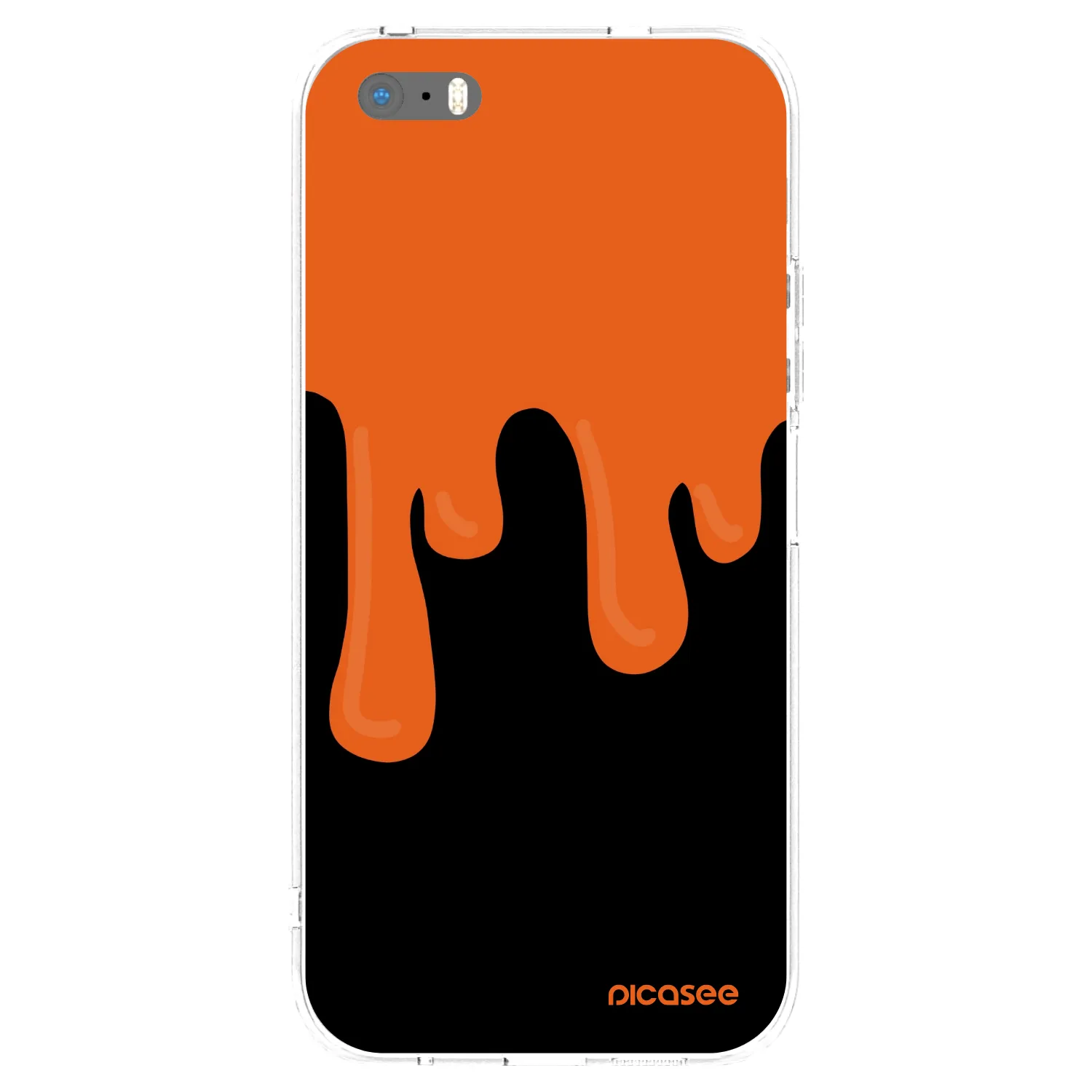Picasee silikonski prozorni ovitek za Apple iPhone 5/5S/SE - Orange spooky