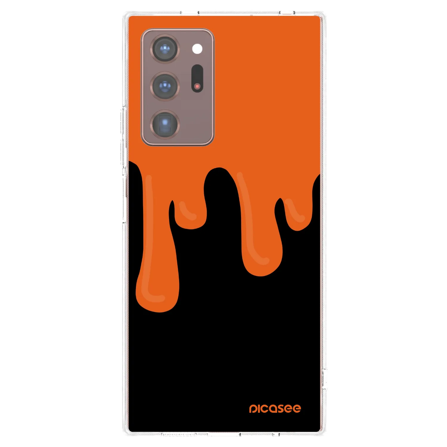 Picasee silikonski prozorni ovitek za Samsung Galaxy Note 20 Ultra - Orange spooky