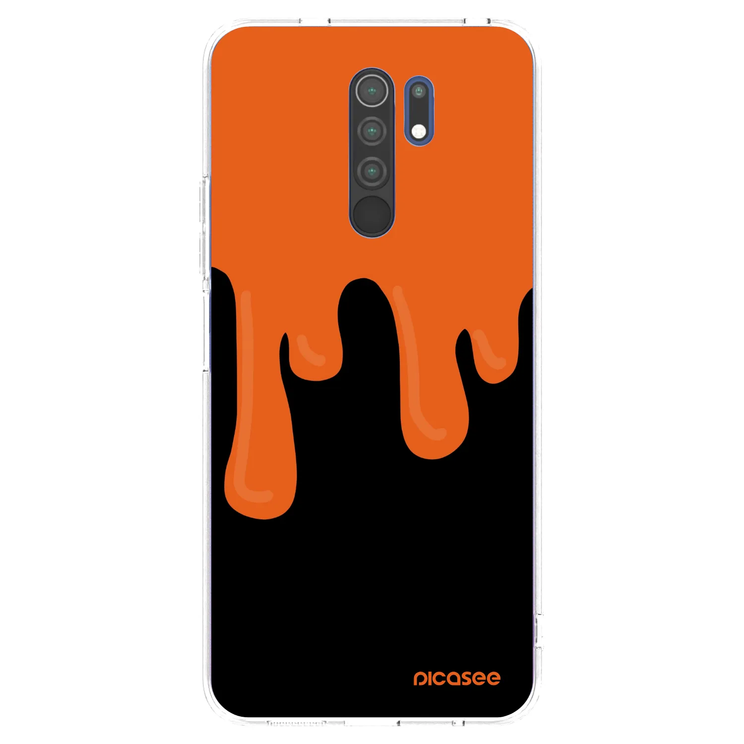 Picasee silikonski prozorni ovitek za Xiaomi Redmi 9 - Orange spooky