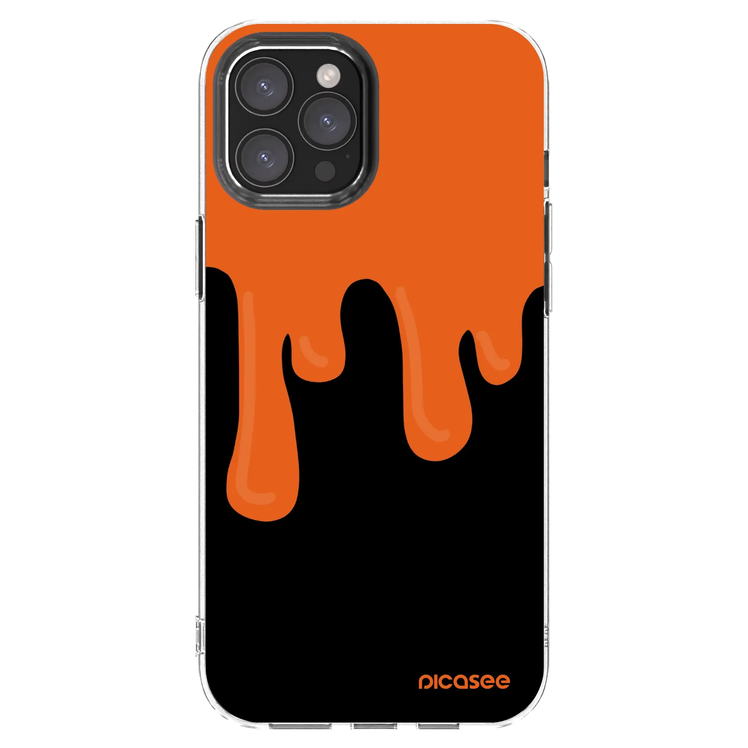 Picasee silikonski prozorni ovitek za Apple iPhone 12 Pro Max - Orange spooky