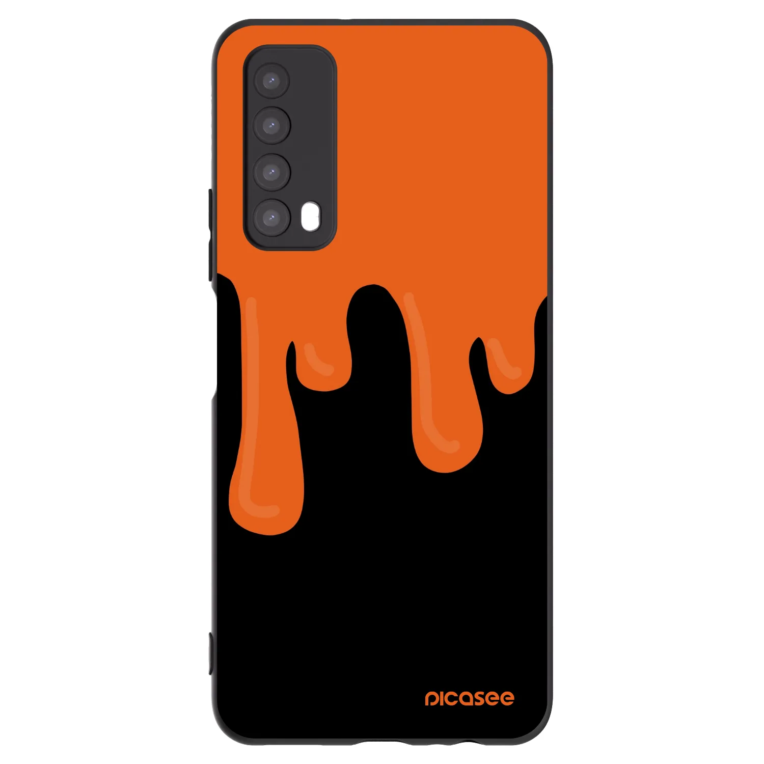 Picasee silikonski črni ovitek za Huawei P Smart 2021 - Orange spooky