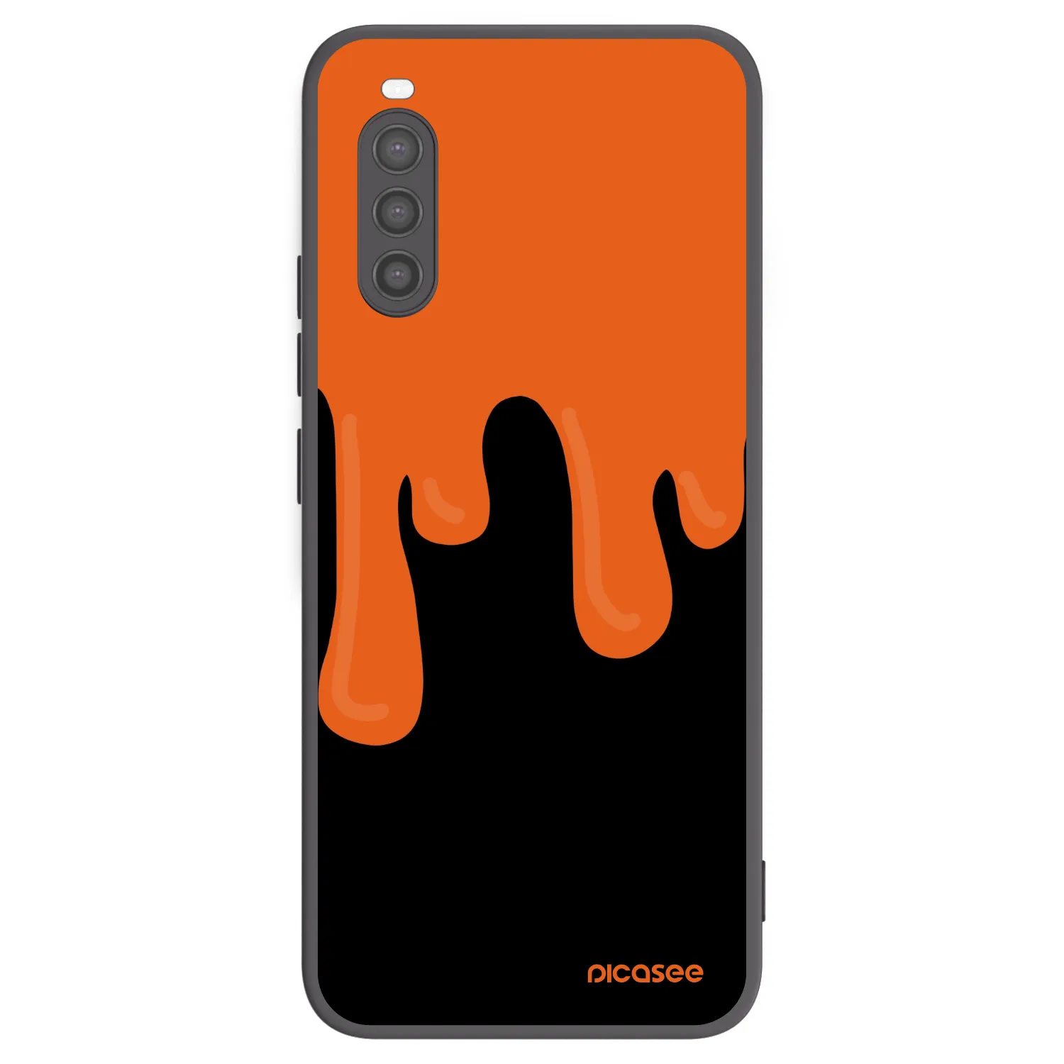 Picasee silikonski črni ovitek za Sony Xperia 10 II - Orange spooky