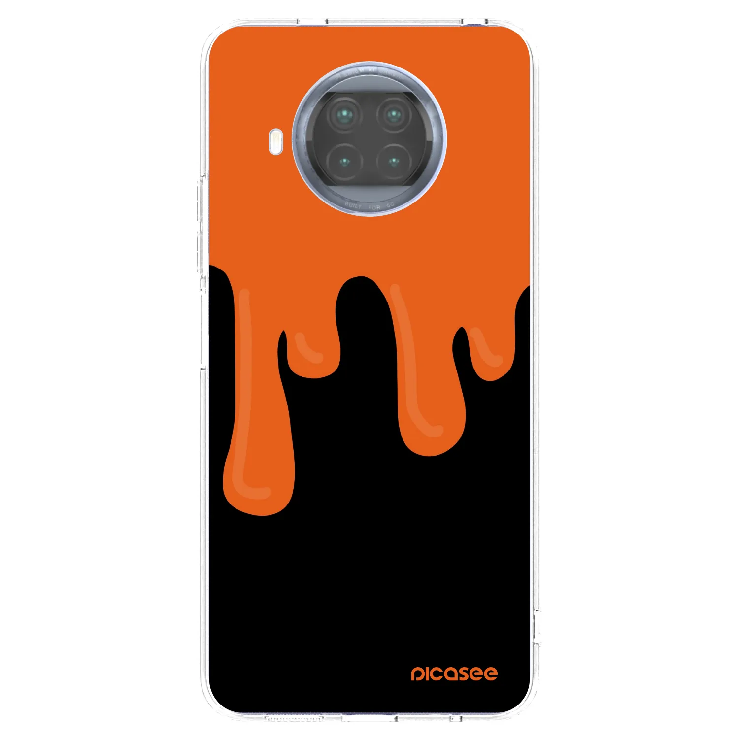 Picasee silikonski prozorni ovitek za Xiaomi Mi 10T Lite - Orange spooky
