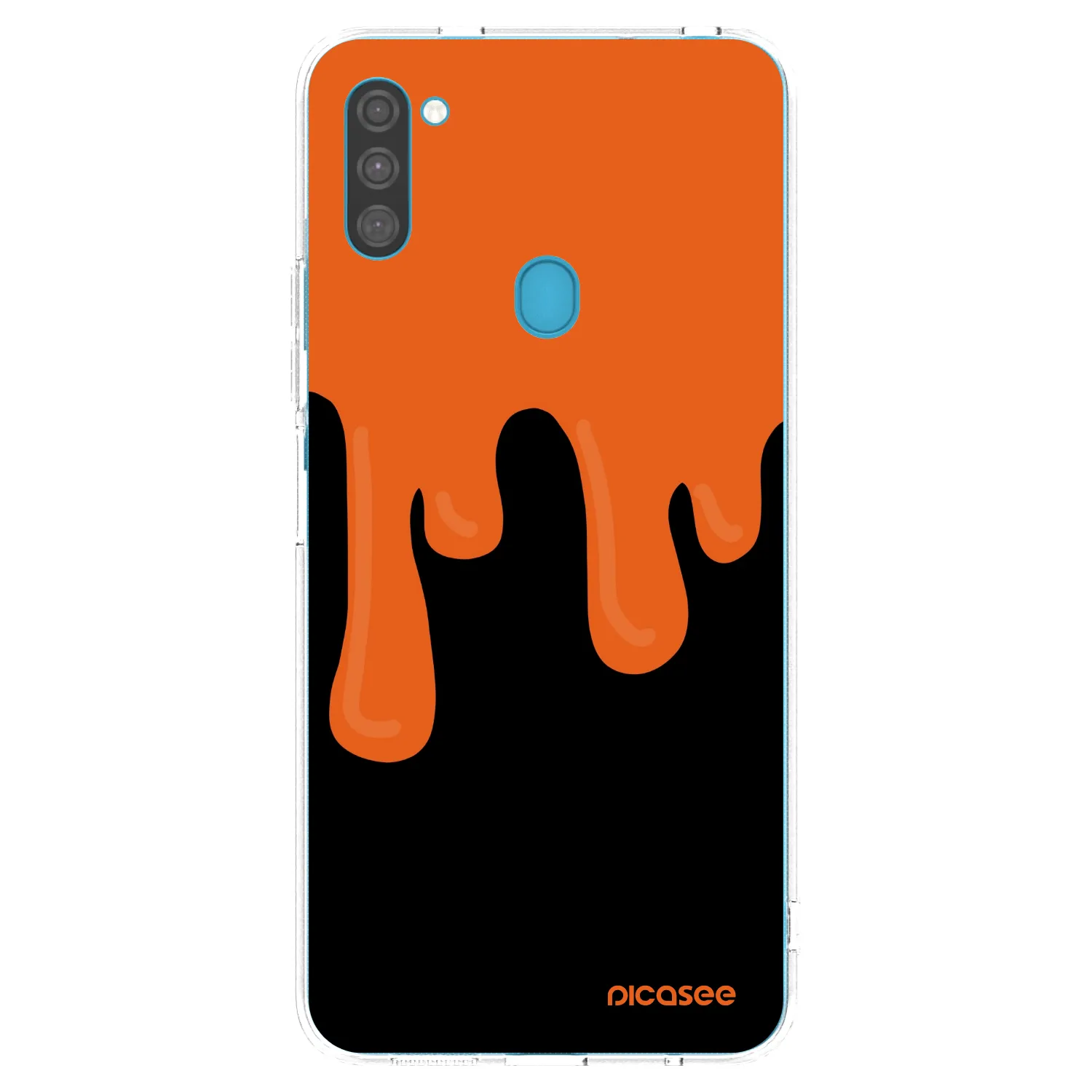 Picasee silikonski prozorni ovitek za Samsung Galaxy M11 - Orange spooky