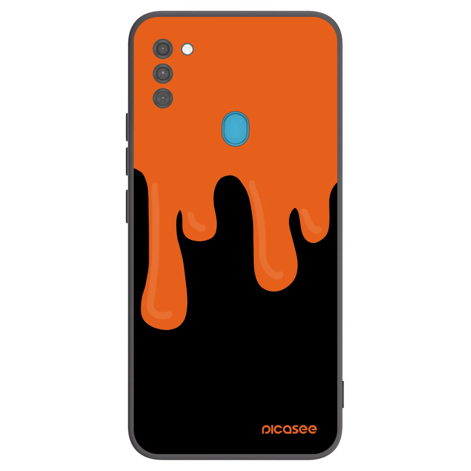 Picasee silikonski črni ovitek za Samsung Galaxy M11 - Orange spooky