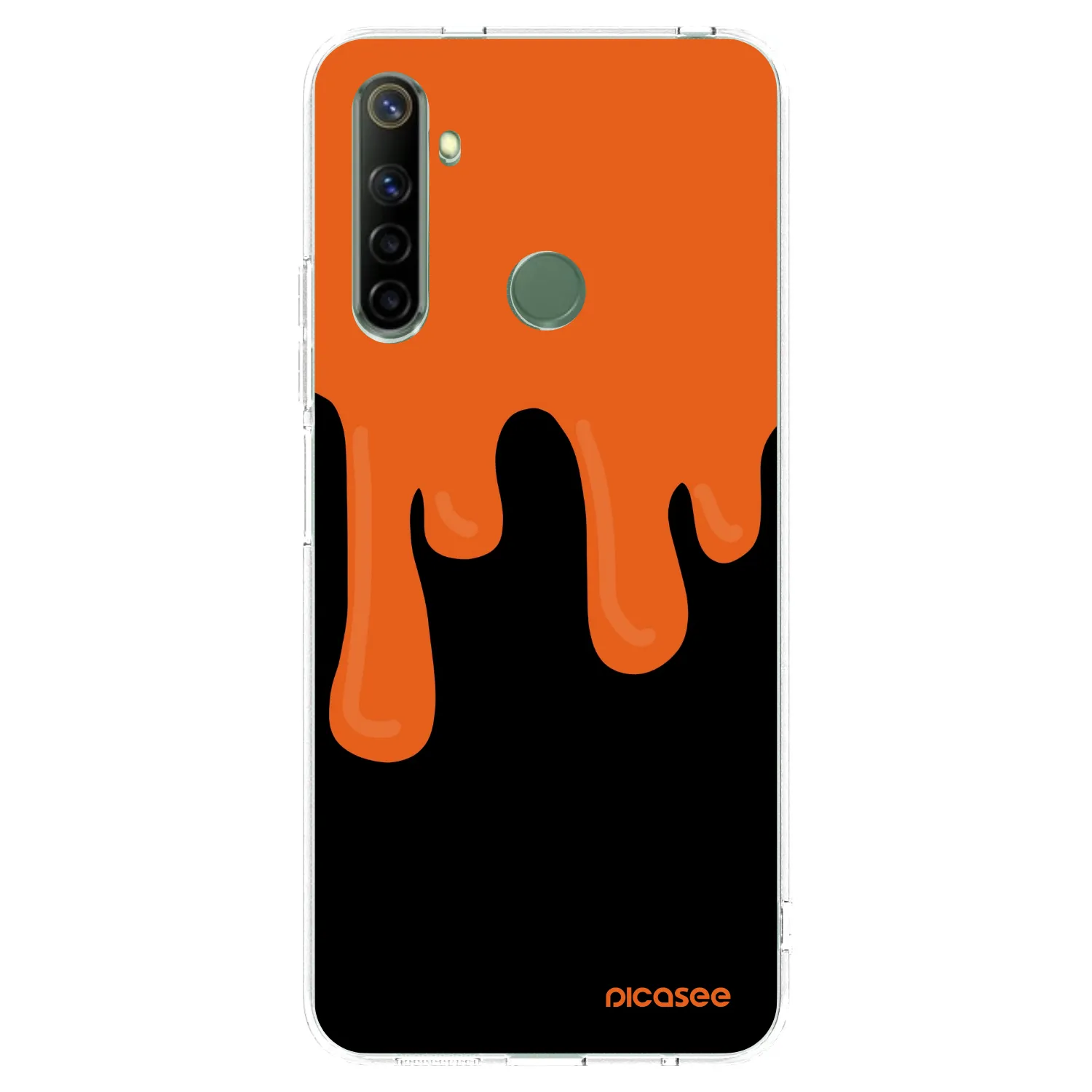 Picasee silikonski prozorni ovitek za Realme 6i - Orange spooky