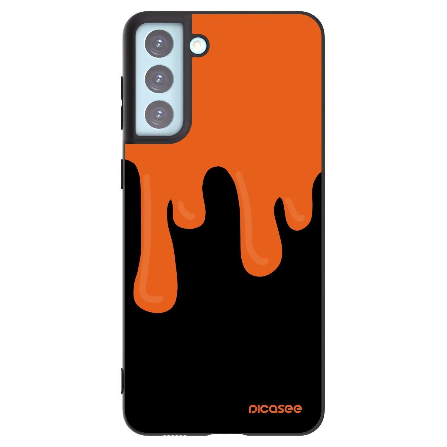 Picasee silikonski črni ovitek za Samsung Galaxy S21+ 5G G996F - Orange spooky