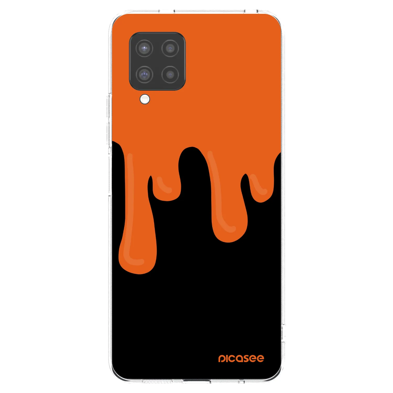 Picasee silikonski prozorni ovitek za Samsung Galaxy A42 A426B - Orange spooky