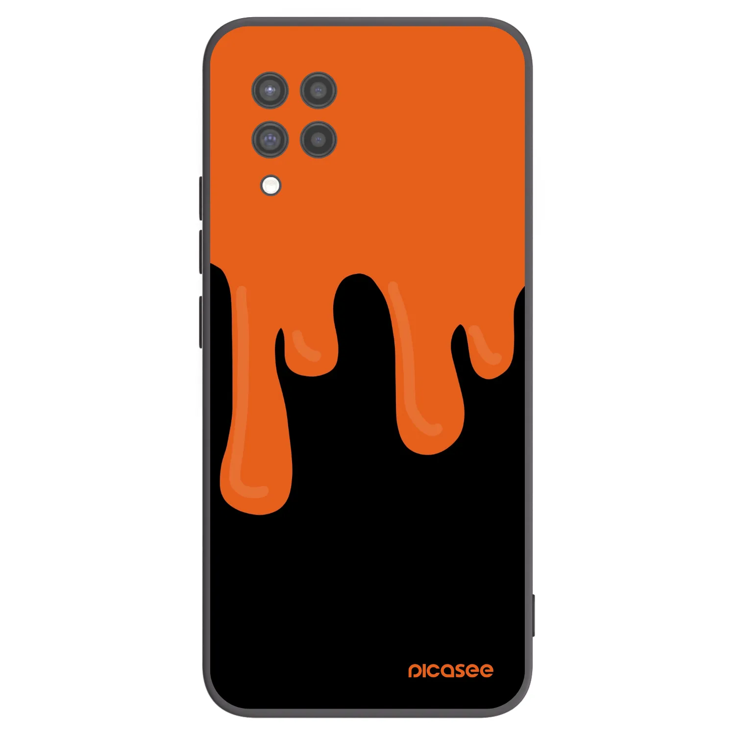Picasee silikonski črni ovitek za Samsung Galaxy A42 A426B - Orange spooky