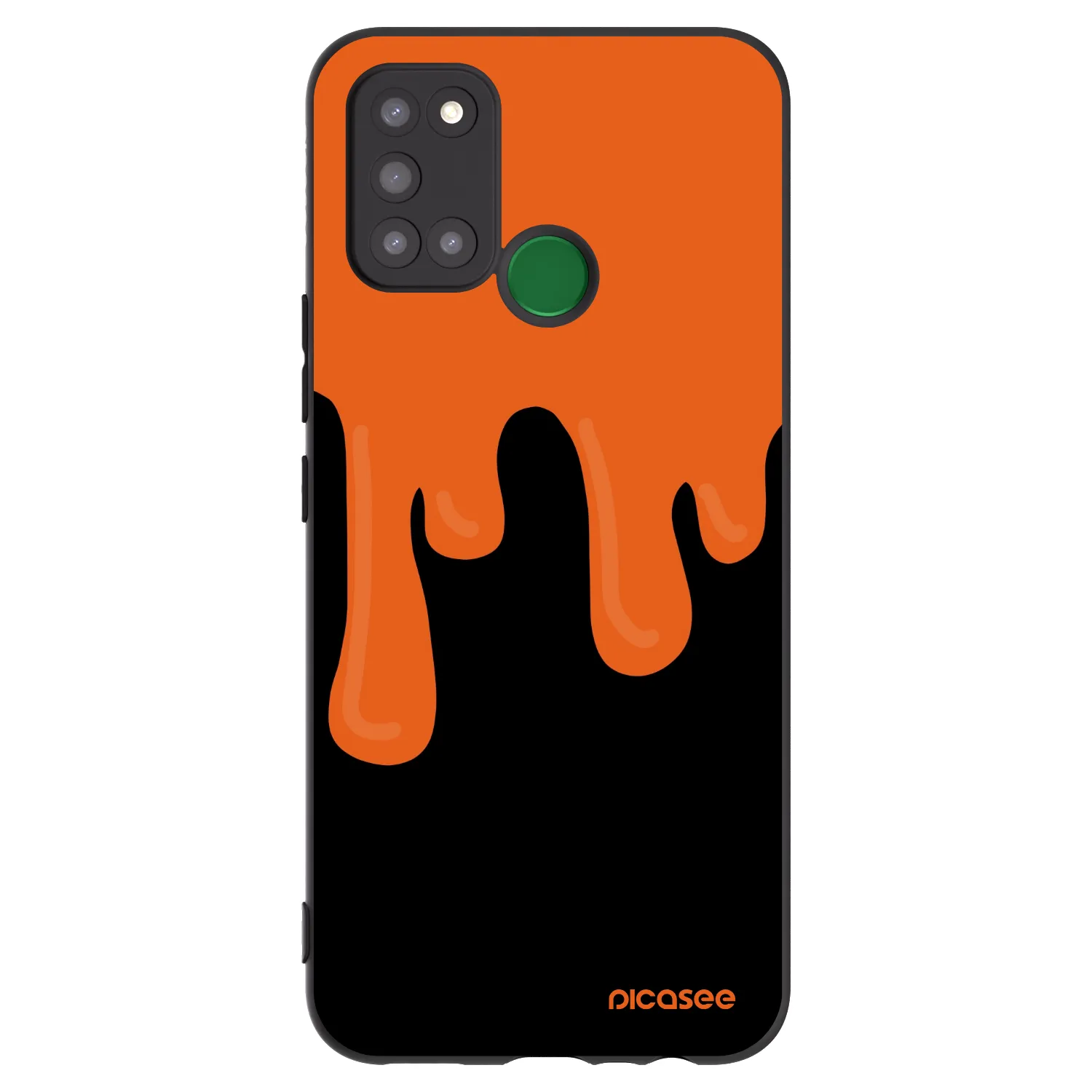 Picasee silikonski črni ovitek za Realme 7i - Orange spooky