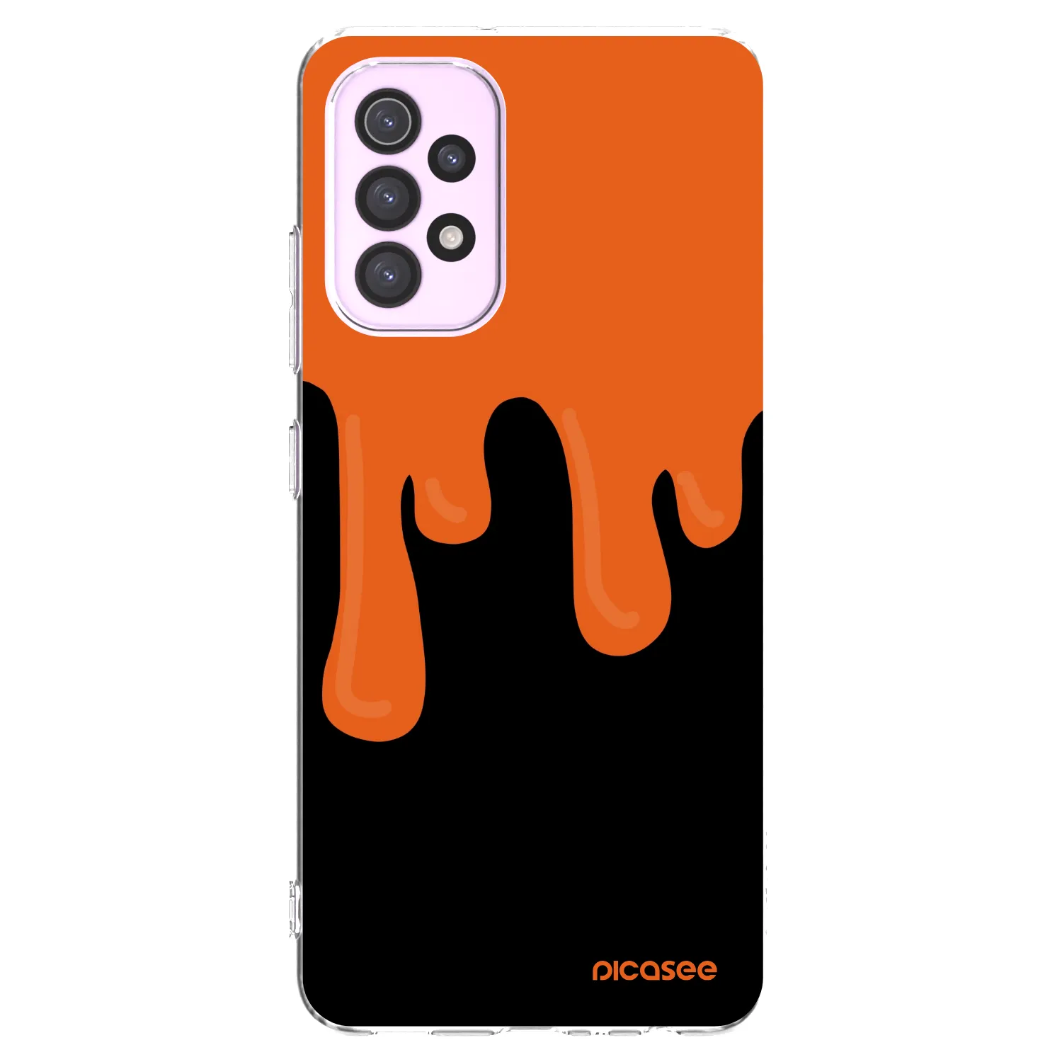 Picasee silikonski prozorni ovitek za Samsung Galaxy A32 5G A326B - Orange spooky