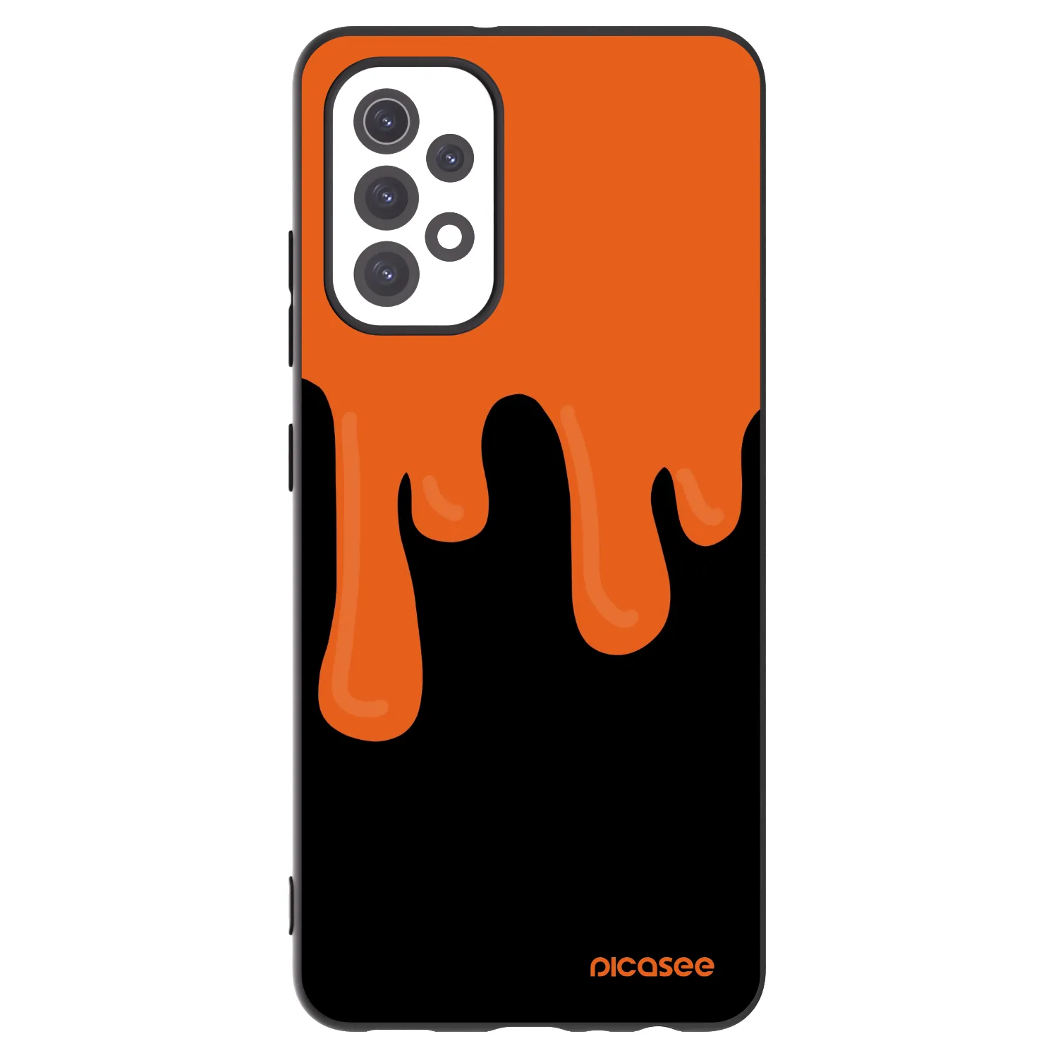 Picasee silikonski črni ovitek za Samsung Galaxy A32 5G A326B - Orange spooky