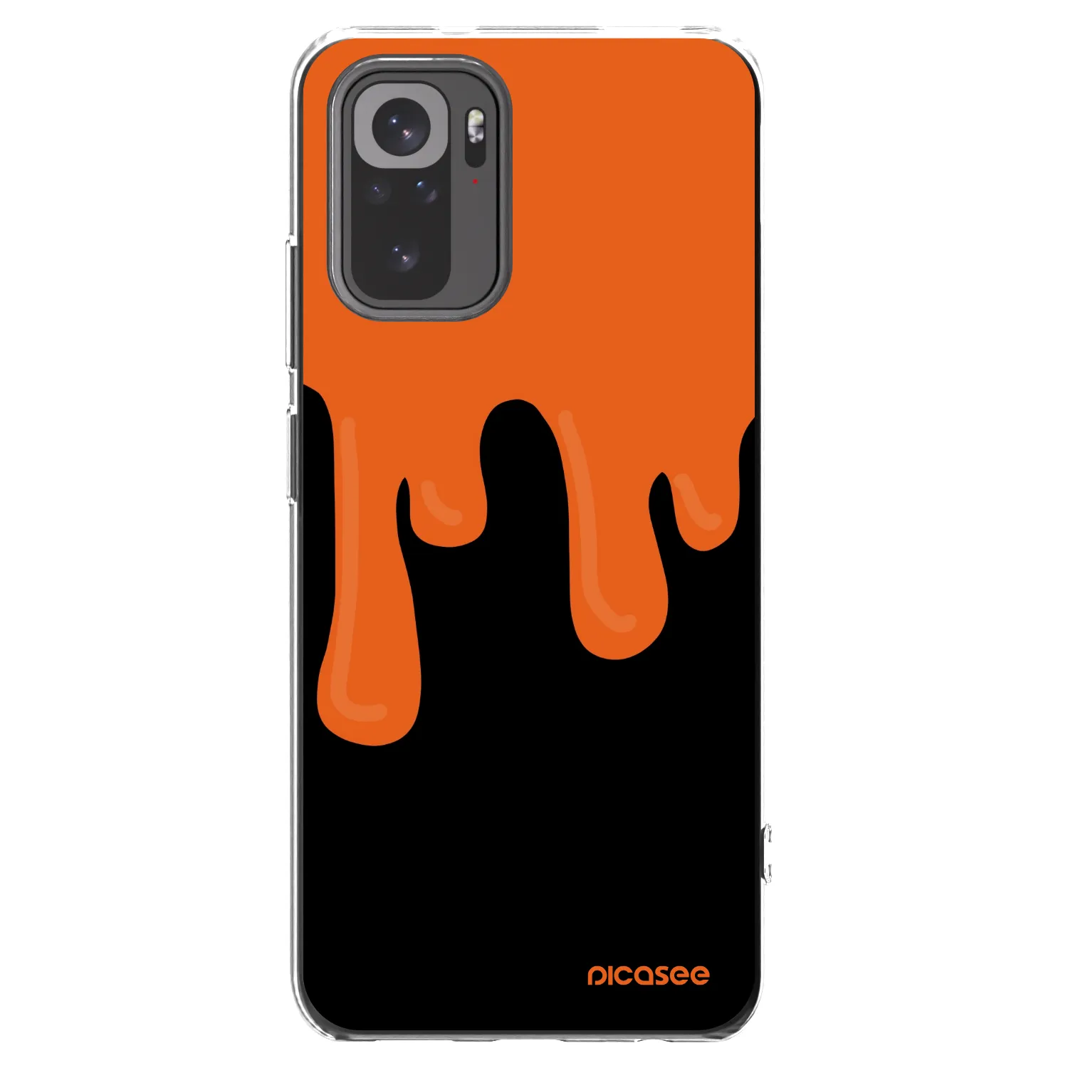 Picasee silikonski prozorni ovitek za Xiaomi Redmi Note 10S - Orange spooky