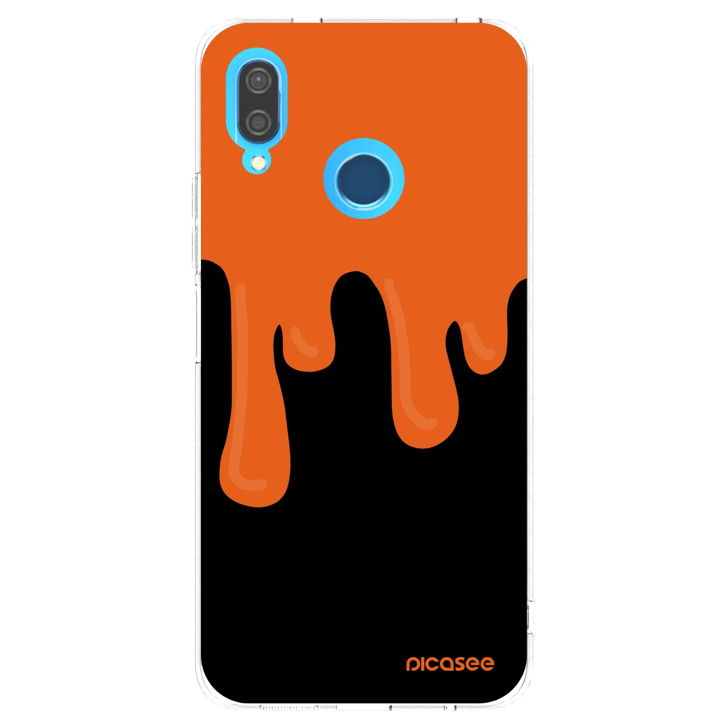 Picasee silikonski prozorni ovitek za Huawei P20 Lite - Orange spooky