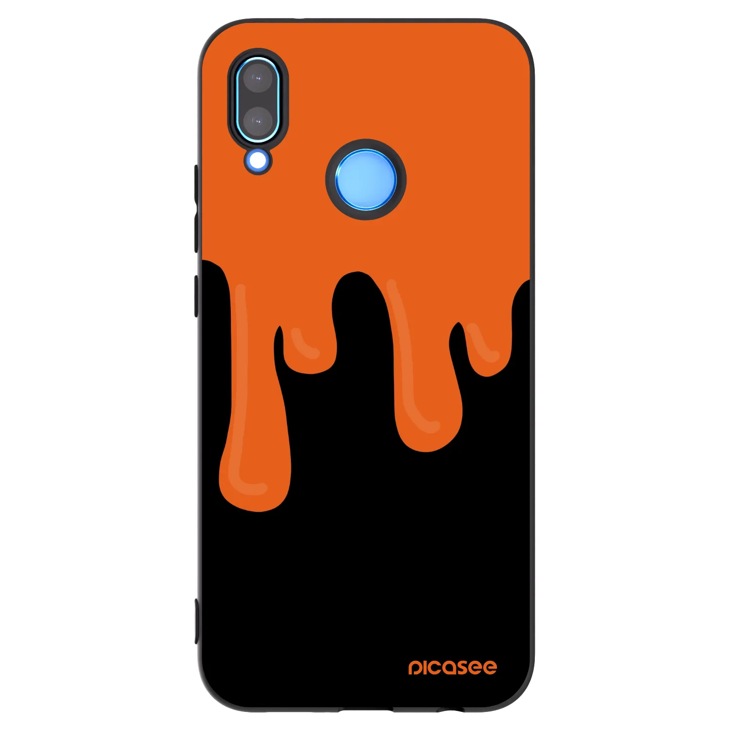 Picasee silikonski črni ovitek za Huawei P20 Lite - Orange spooky