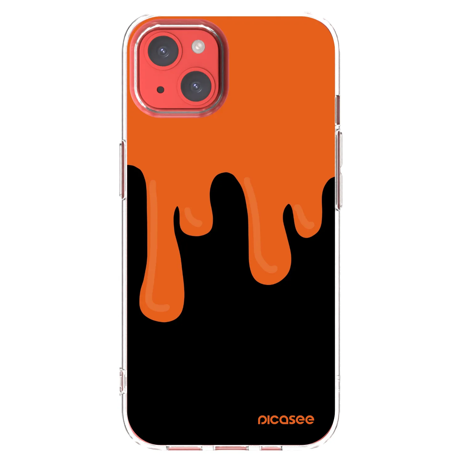 Picasee silikonski prozorni ovitek za Apple iPhone 13 - Orange spooky