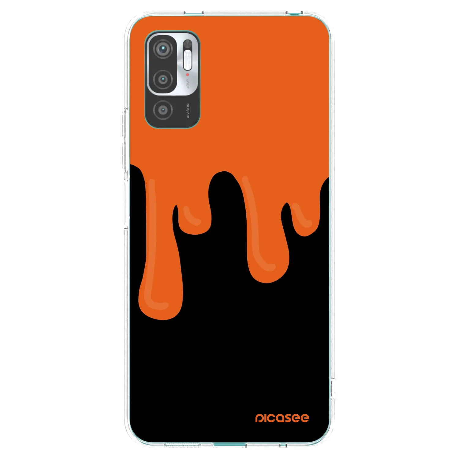 Picasee silikonski prozorni ovitek za Xiaomi Redmi Note 10 5G - Orange spooky